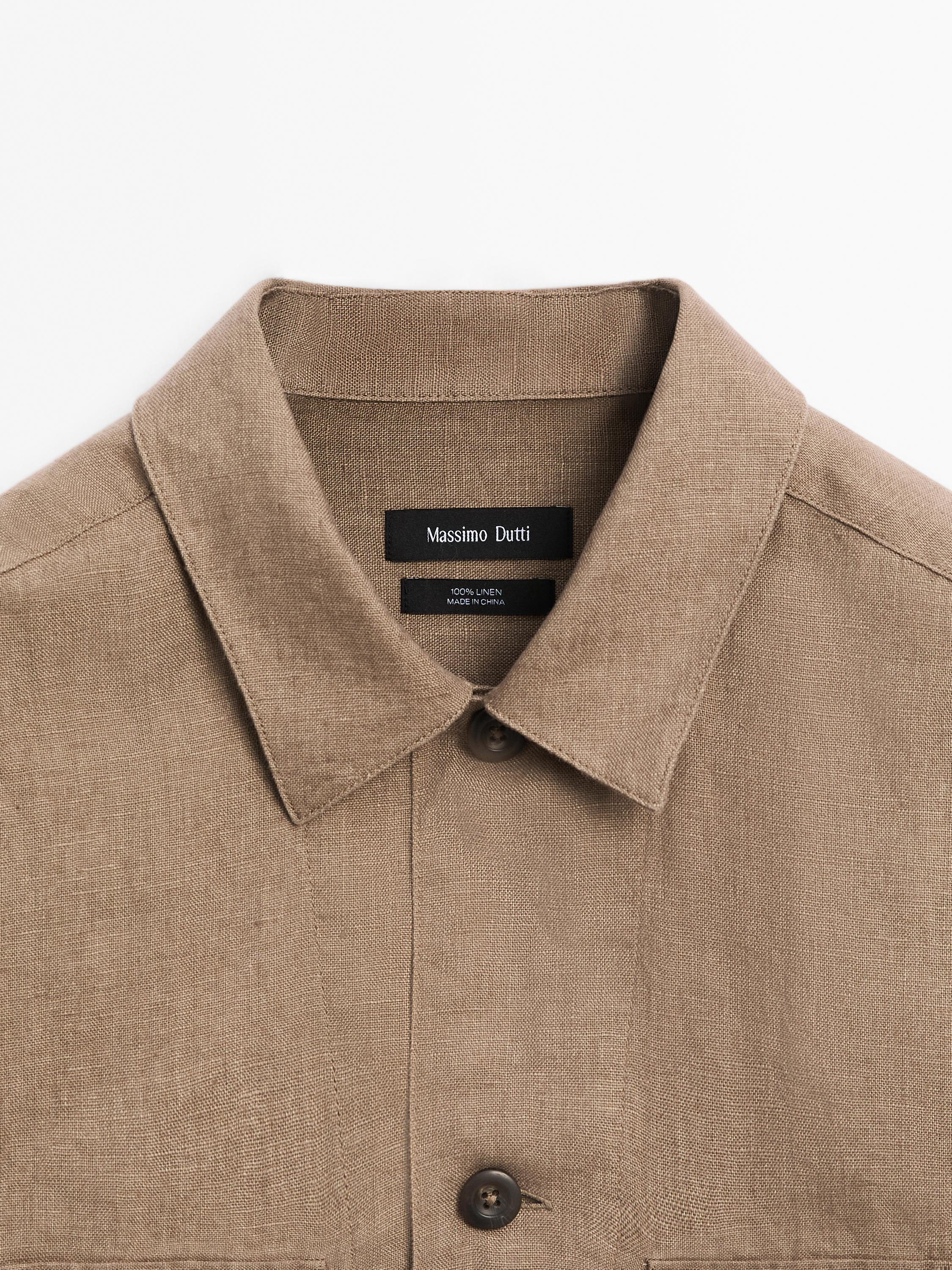 100% linen overshirt