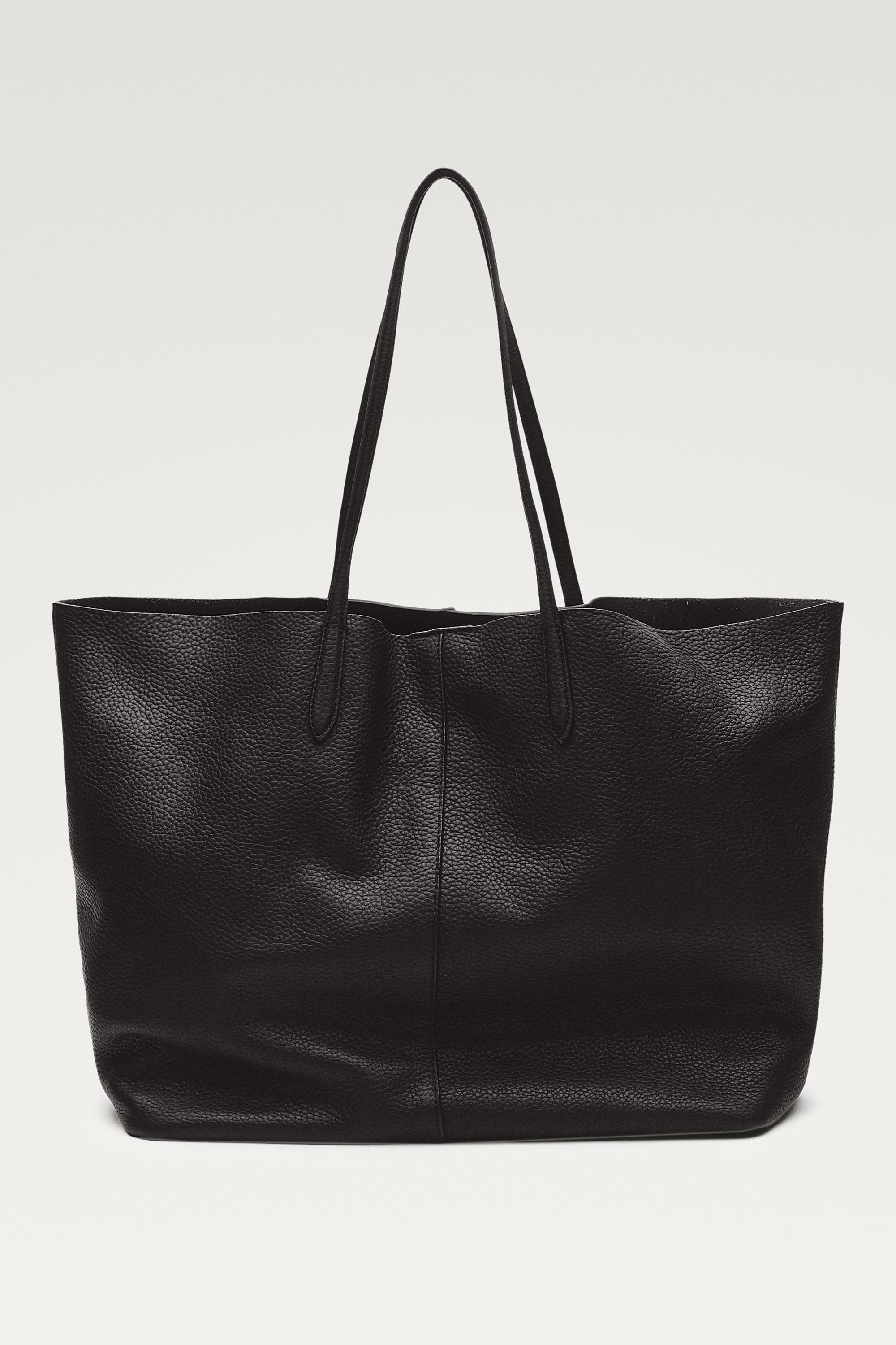 Massimo Dutti Napa deri büyük tote çanta