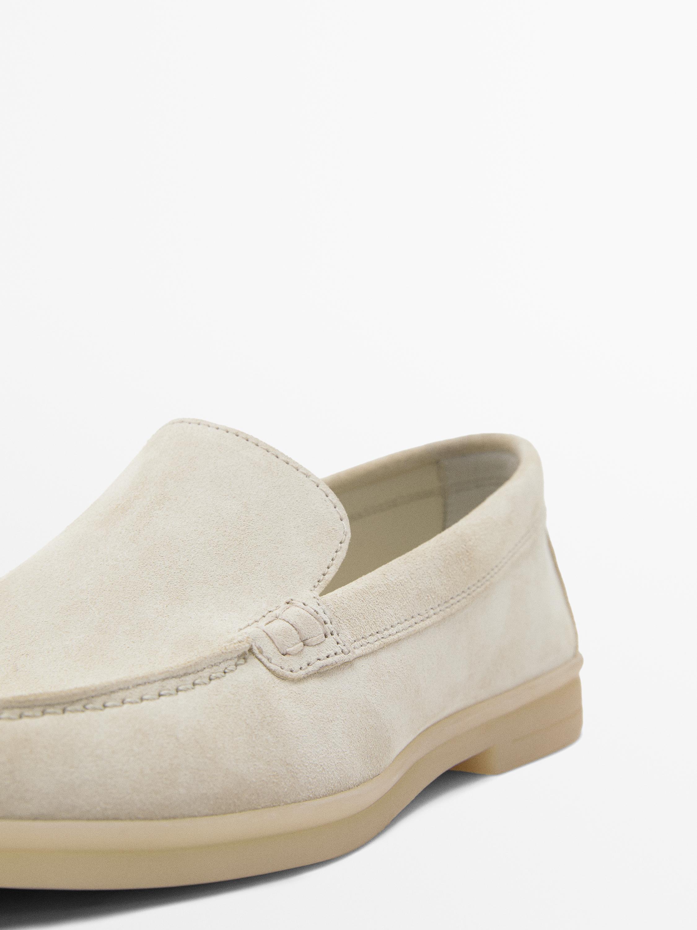 Split leather loafers