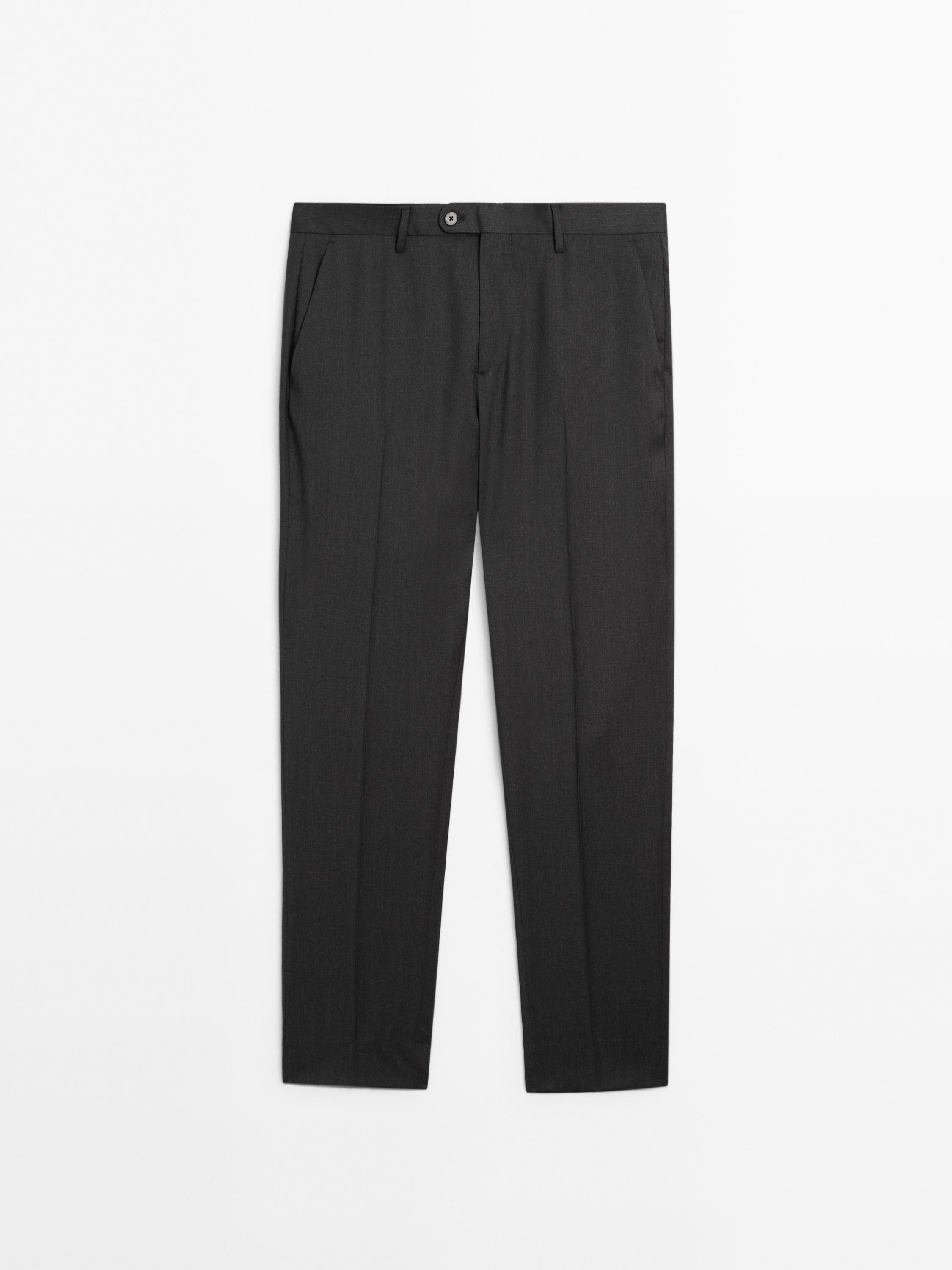 Cold wool suit trousers — CHARCOAL