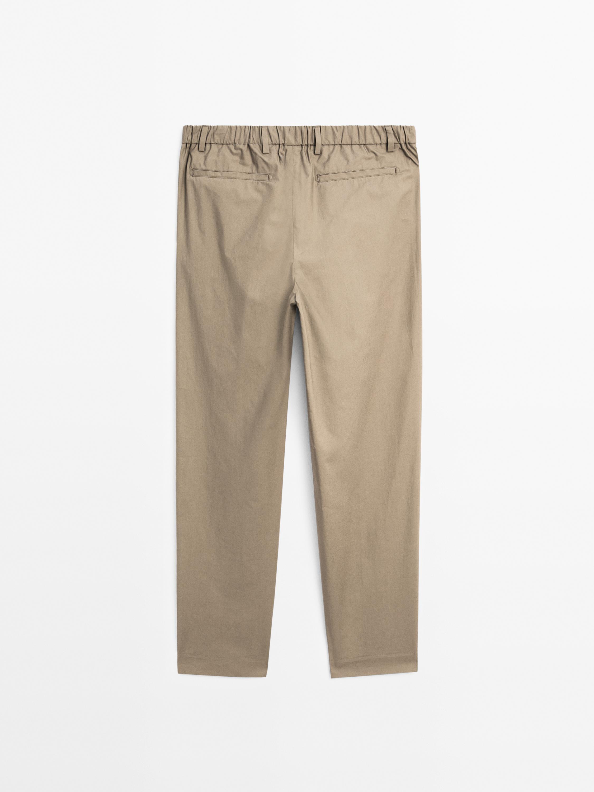 100% cotton jogger fit trousers