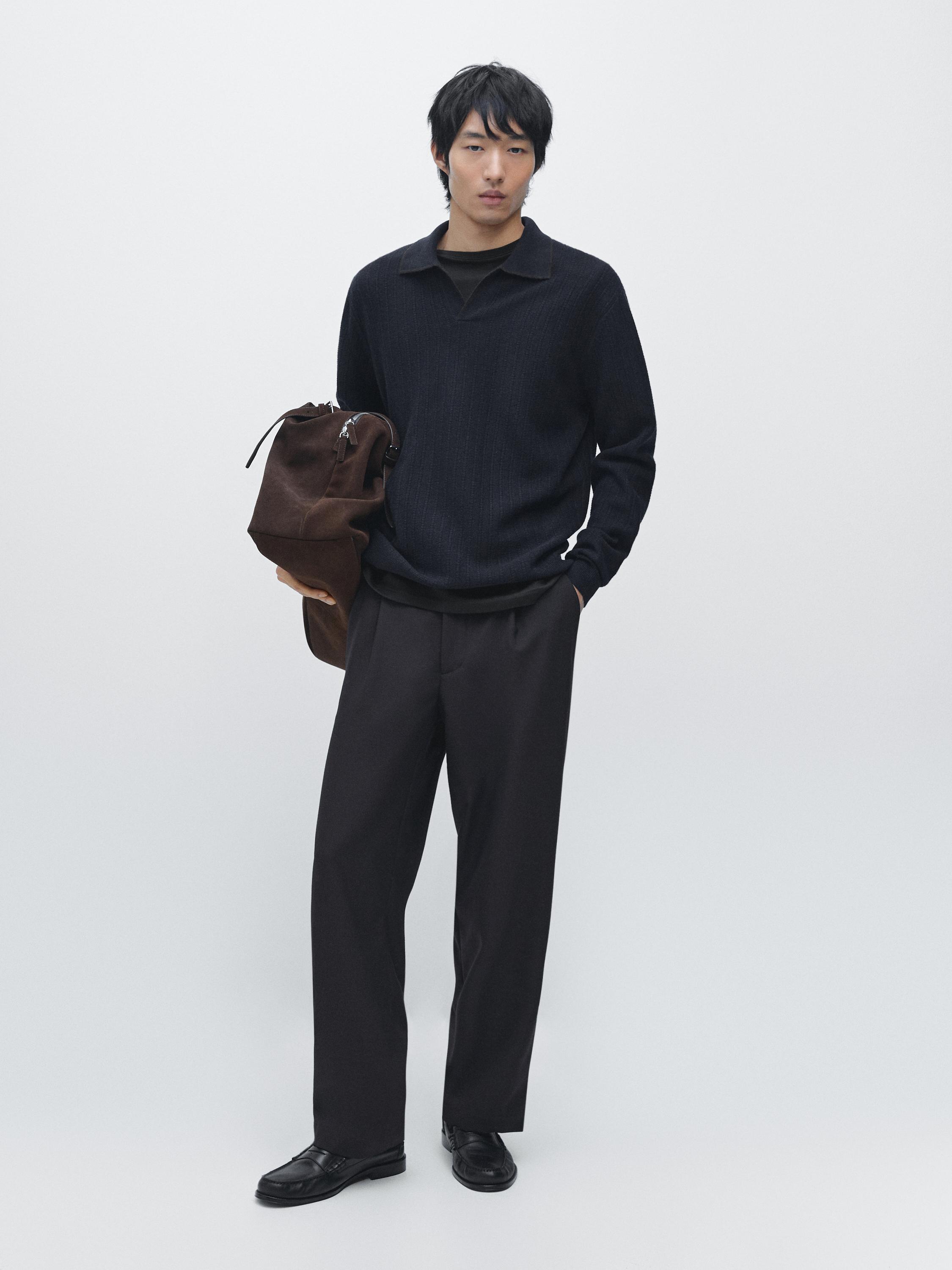 羊毛混紡針織Polo衫