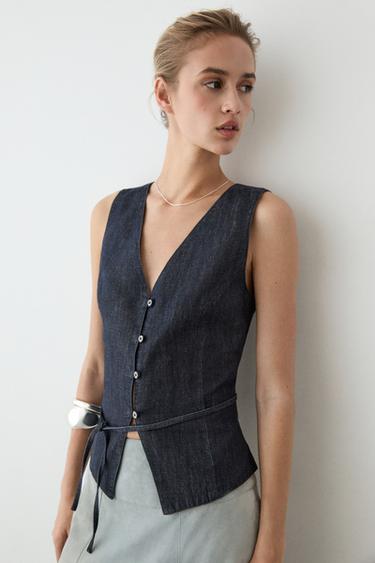 Total look denim vest — DARK BLUE 5