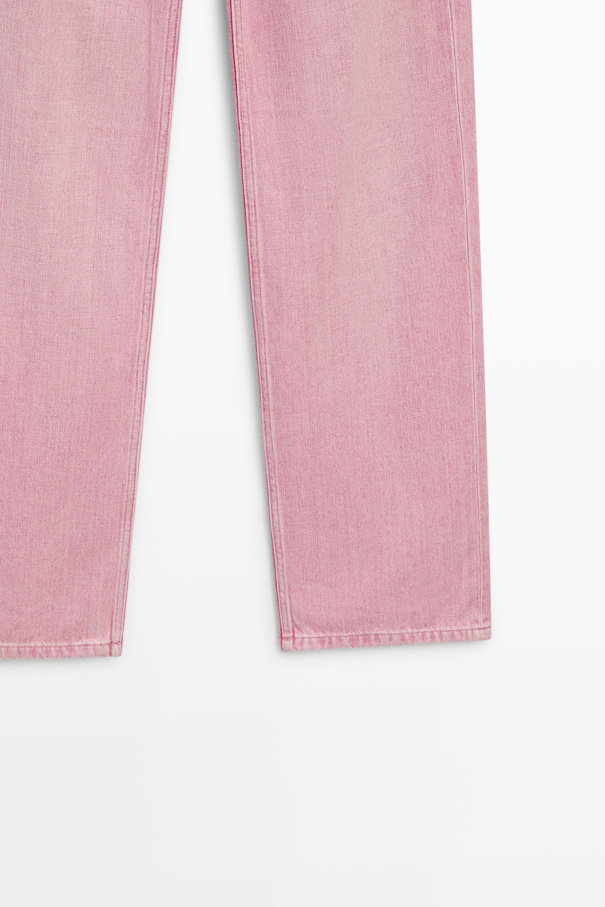 Low-rise straight-leg jeans — PINK
