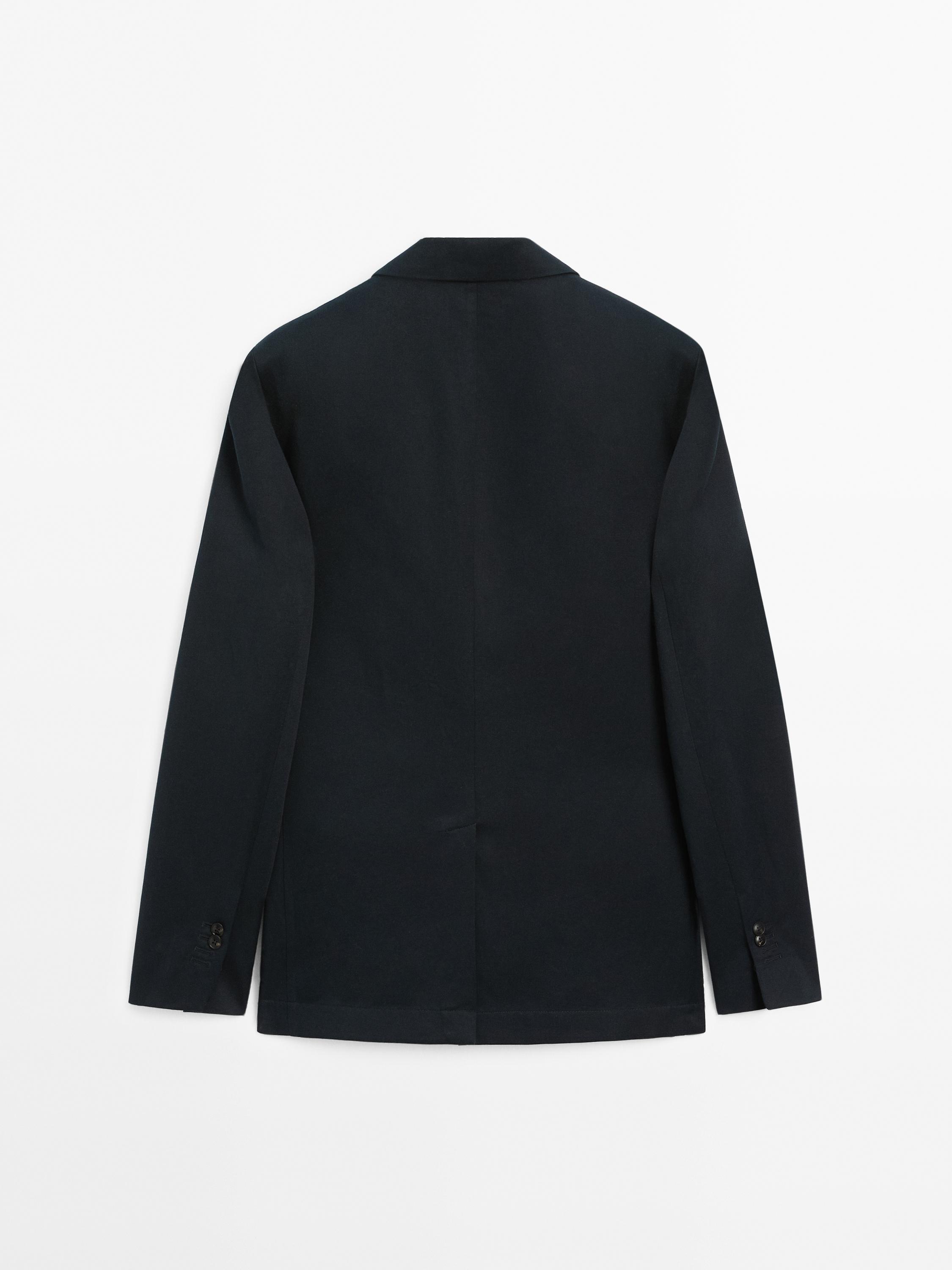 Soft cotton blend blazer