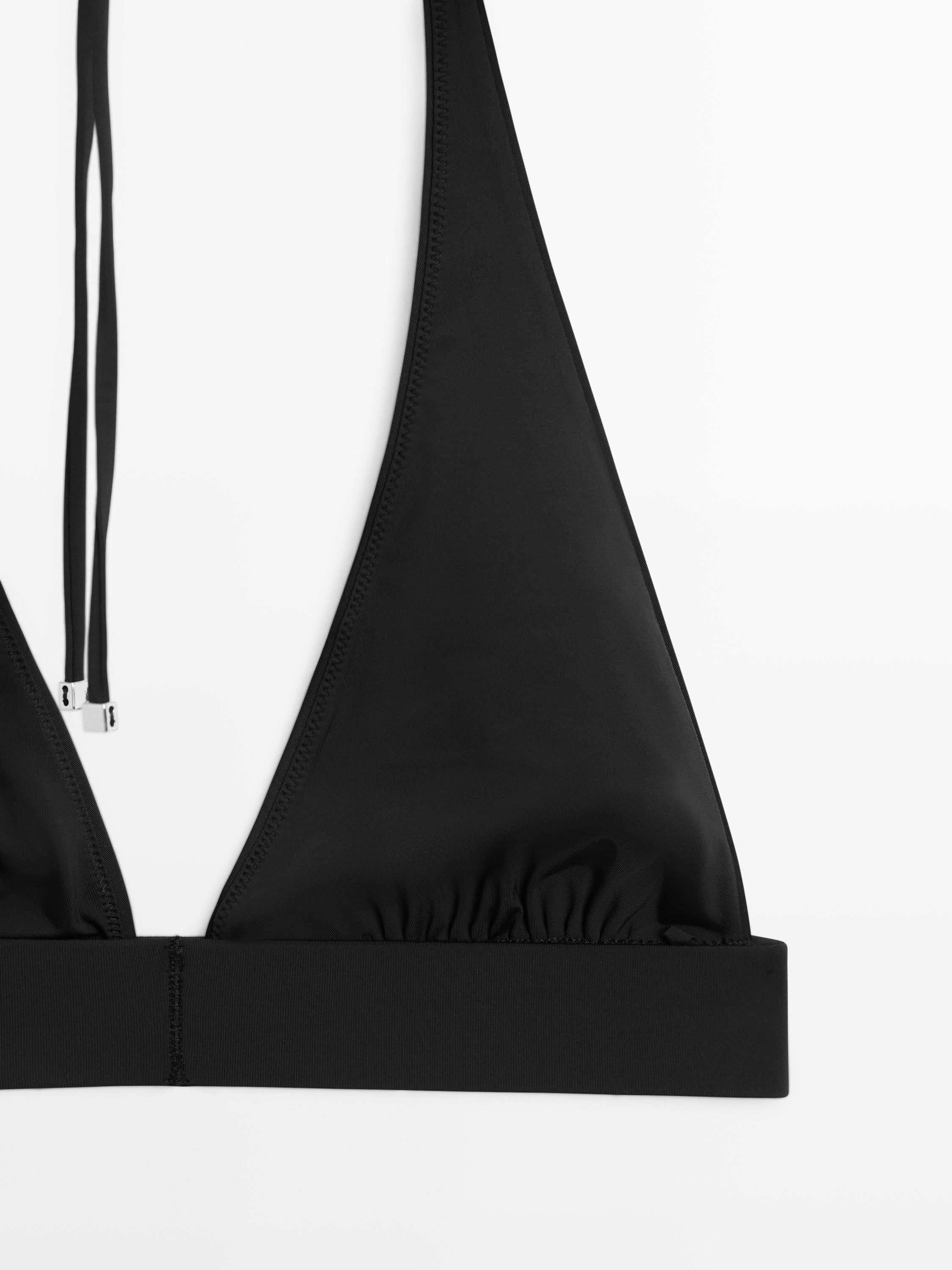 Triangle bikini top — BLACK