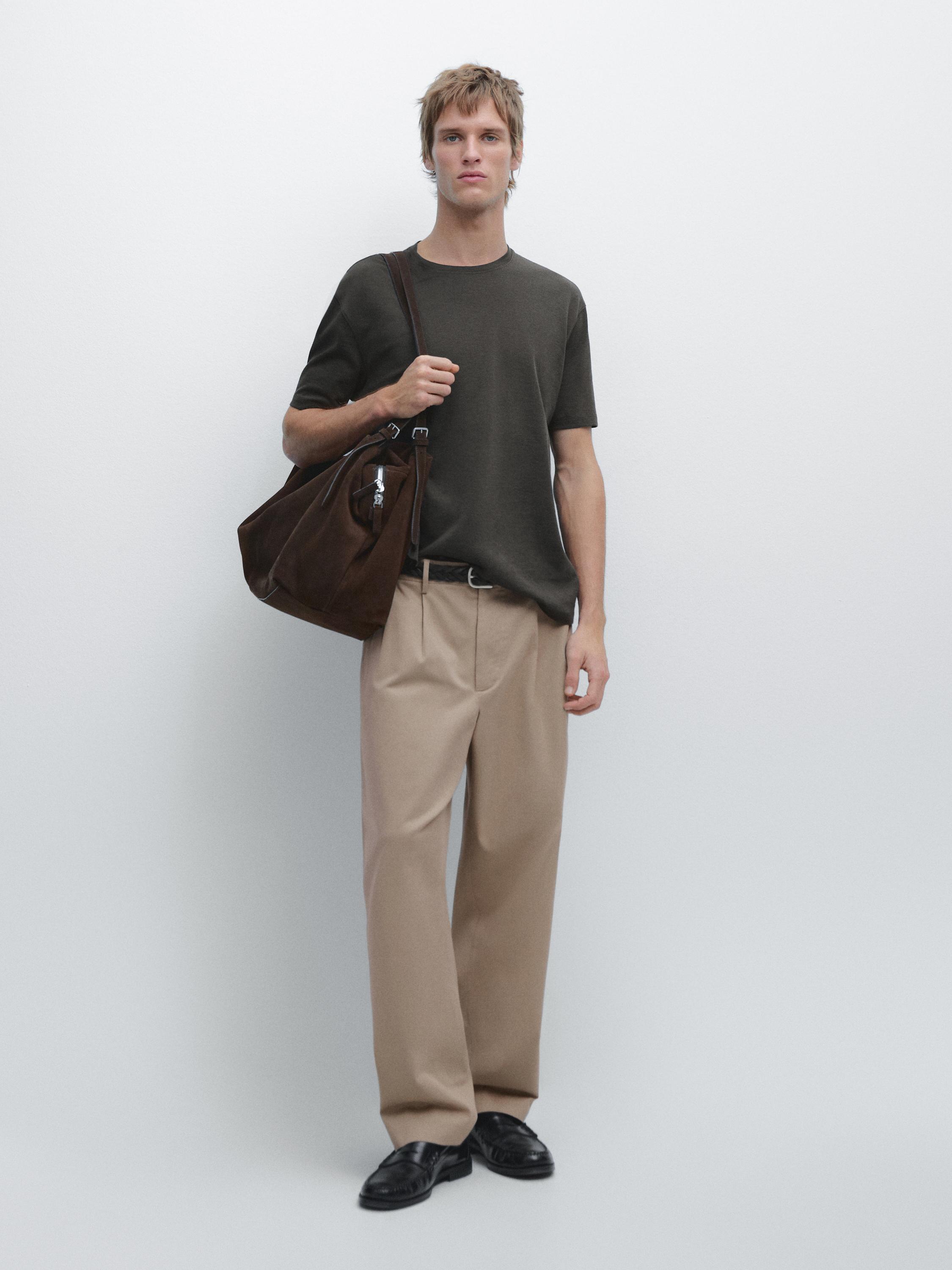 Short sleeve cotton blend T-shirt