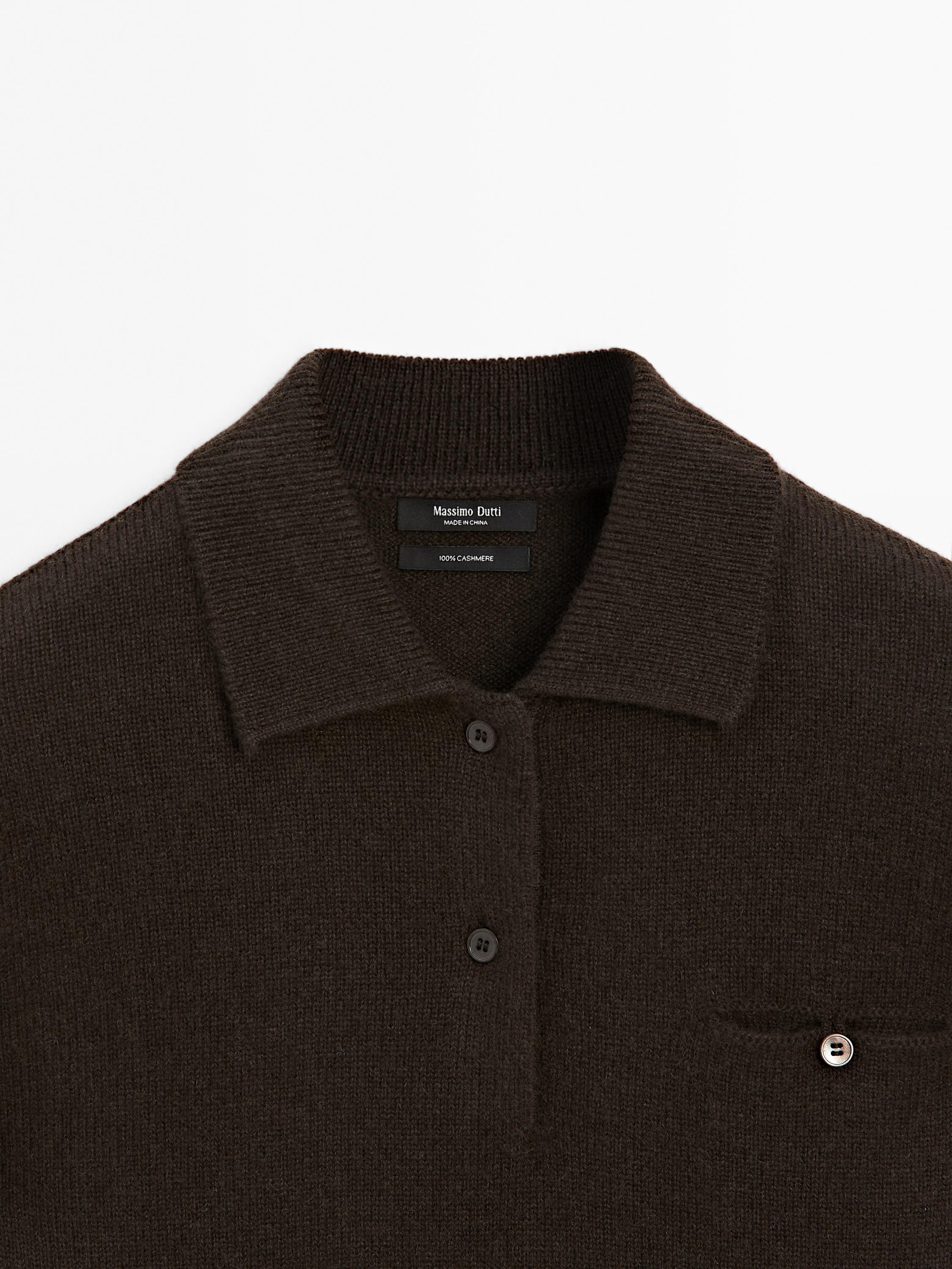 Pull 100 % cachemire avec poche · Chocolat, Gris Anthracite · Pulls | Massimo Dutti