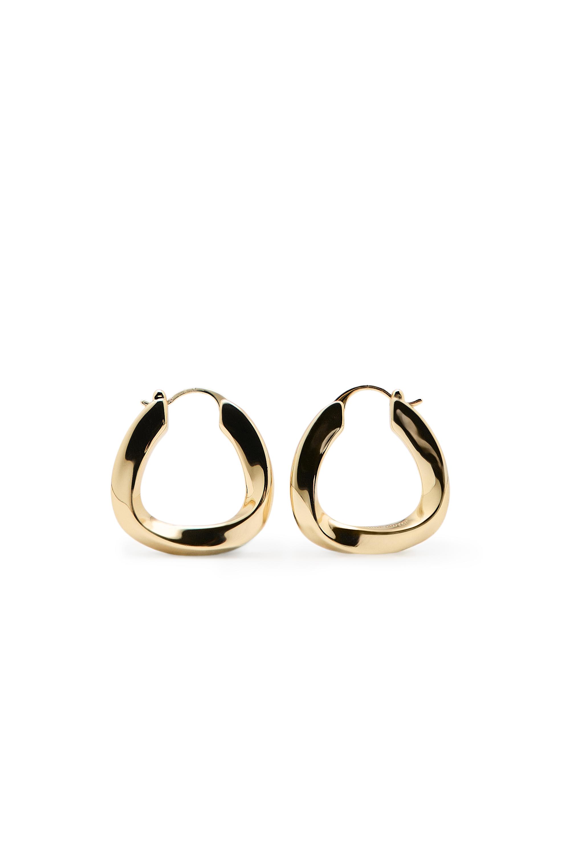 Triangular hoop earrings — GOLDEN