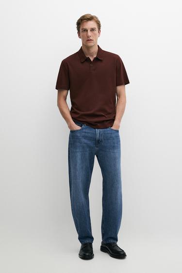 100% cotton short sleeve polo shirt — MOLE BROWN 1