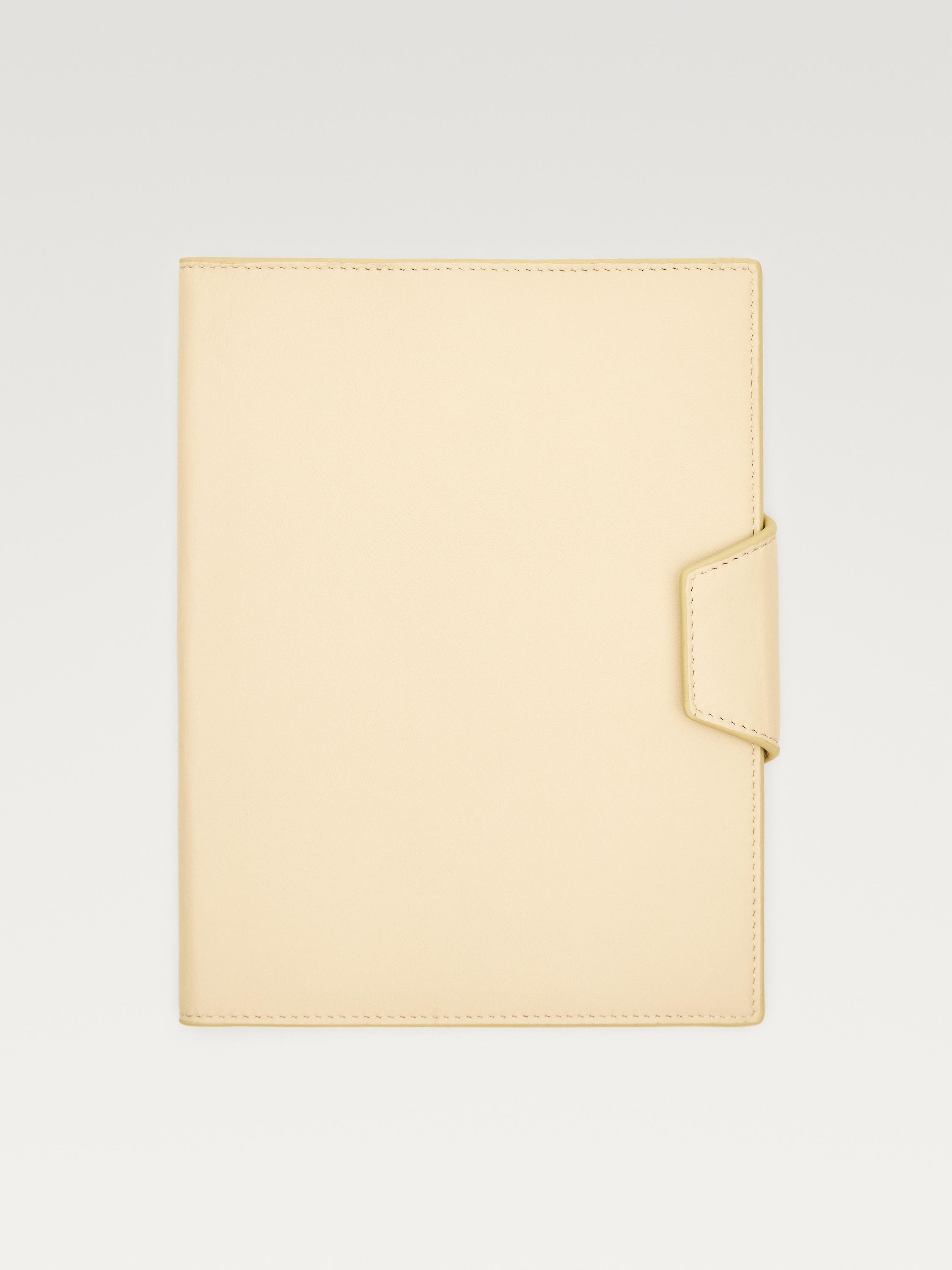 Nappa leather notebook cover — Vanilla