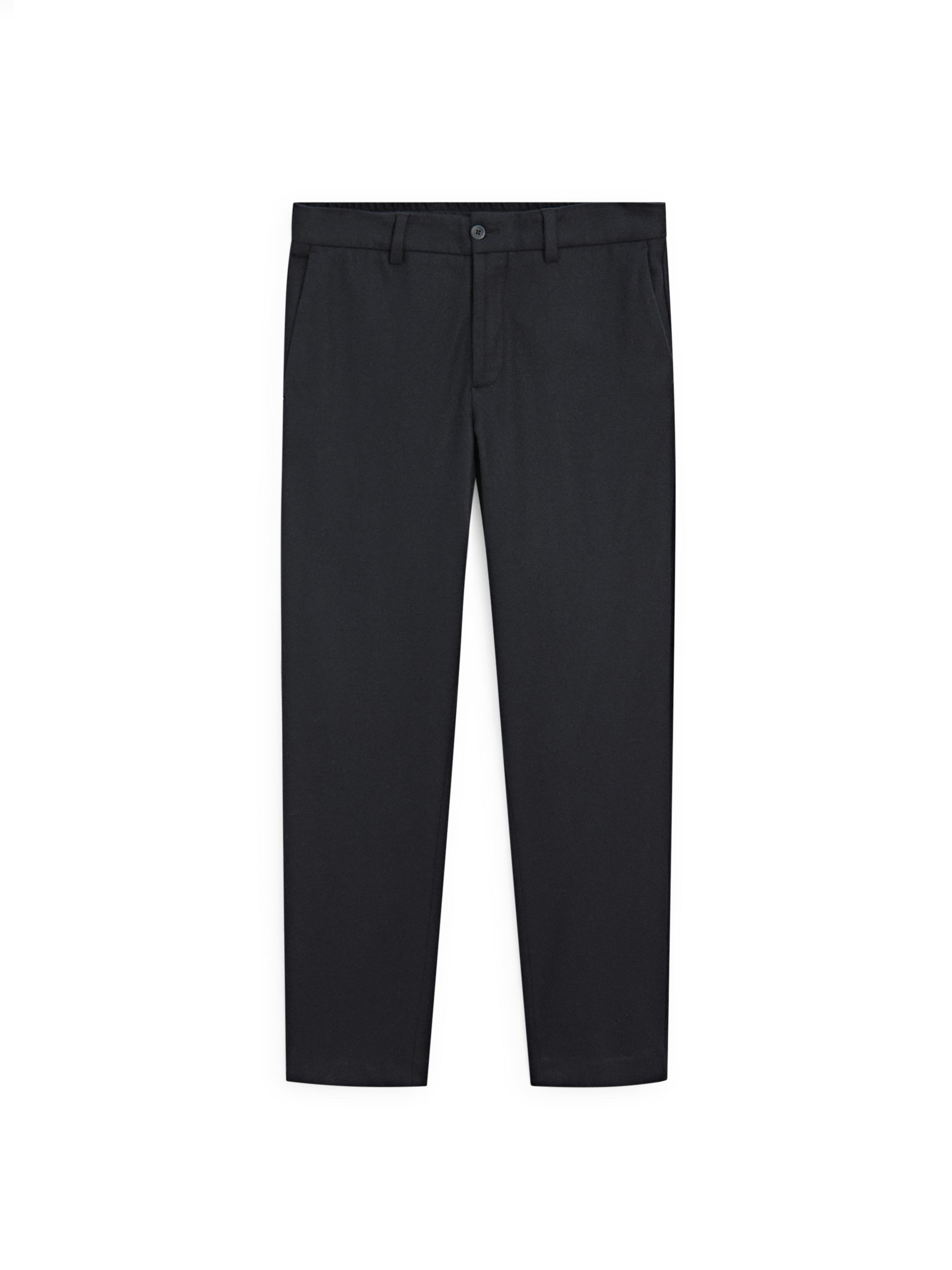 Wool blend trousers — NAVY BLUE