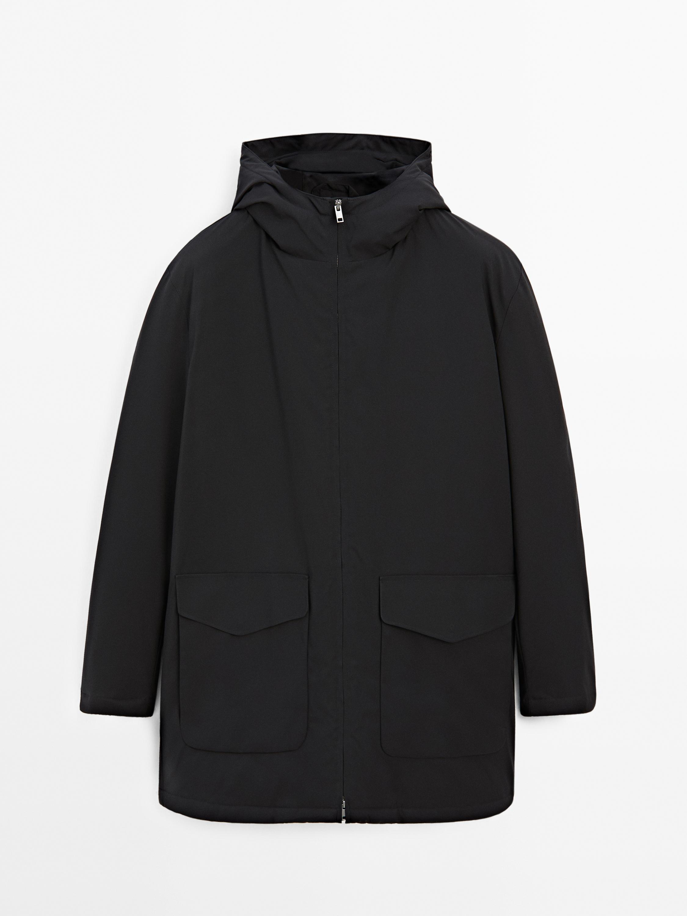 Lightweight quilted parka with hood
