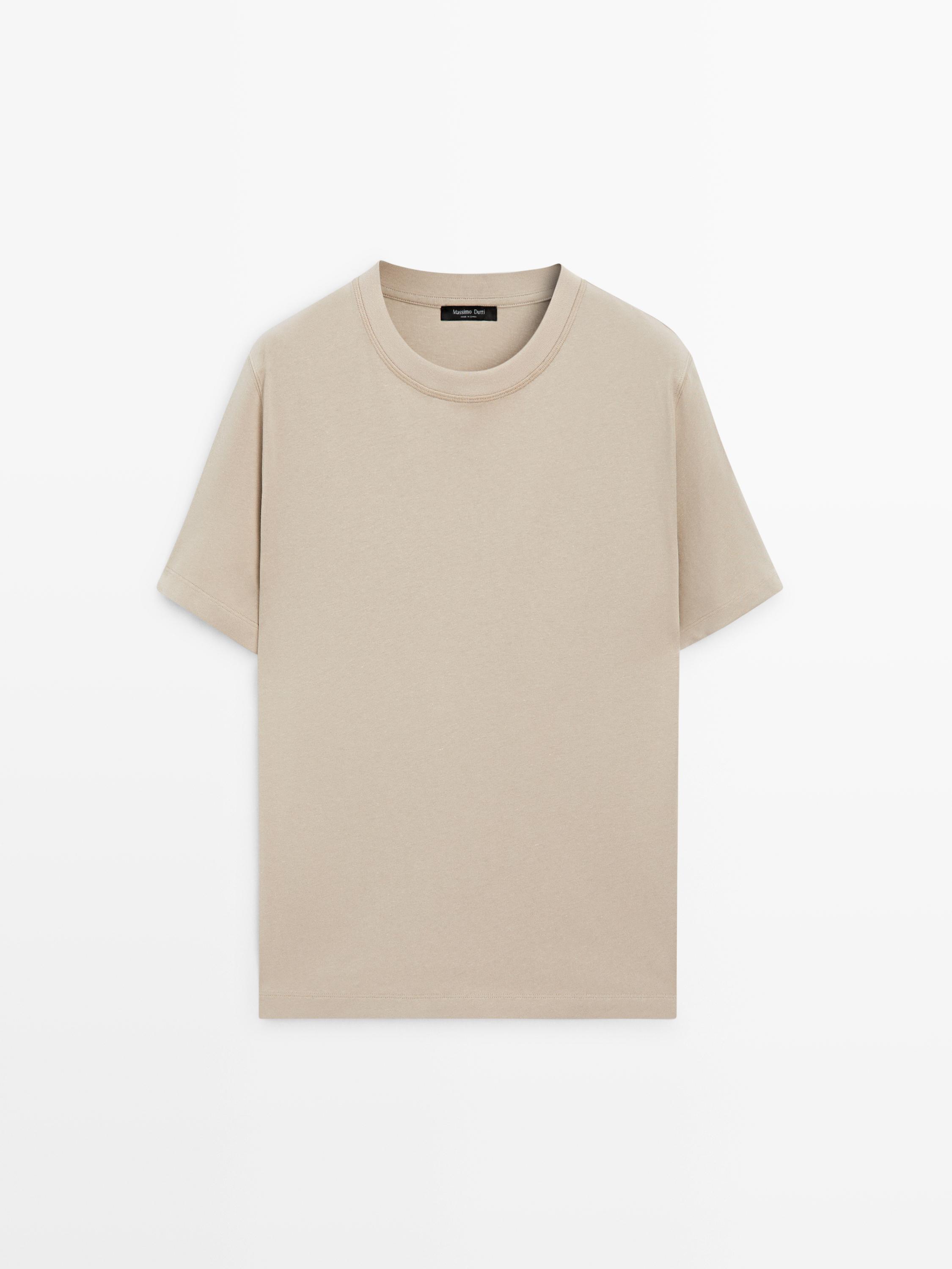 Short sleeve cotton blend T-shirt