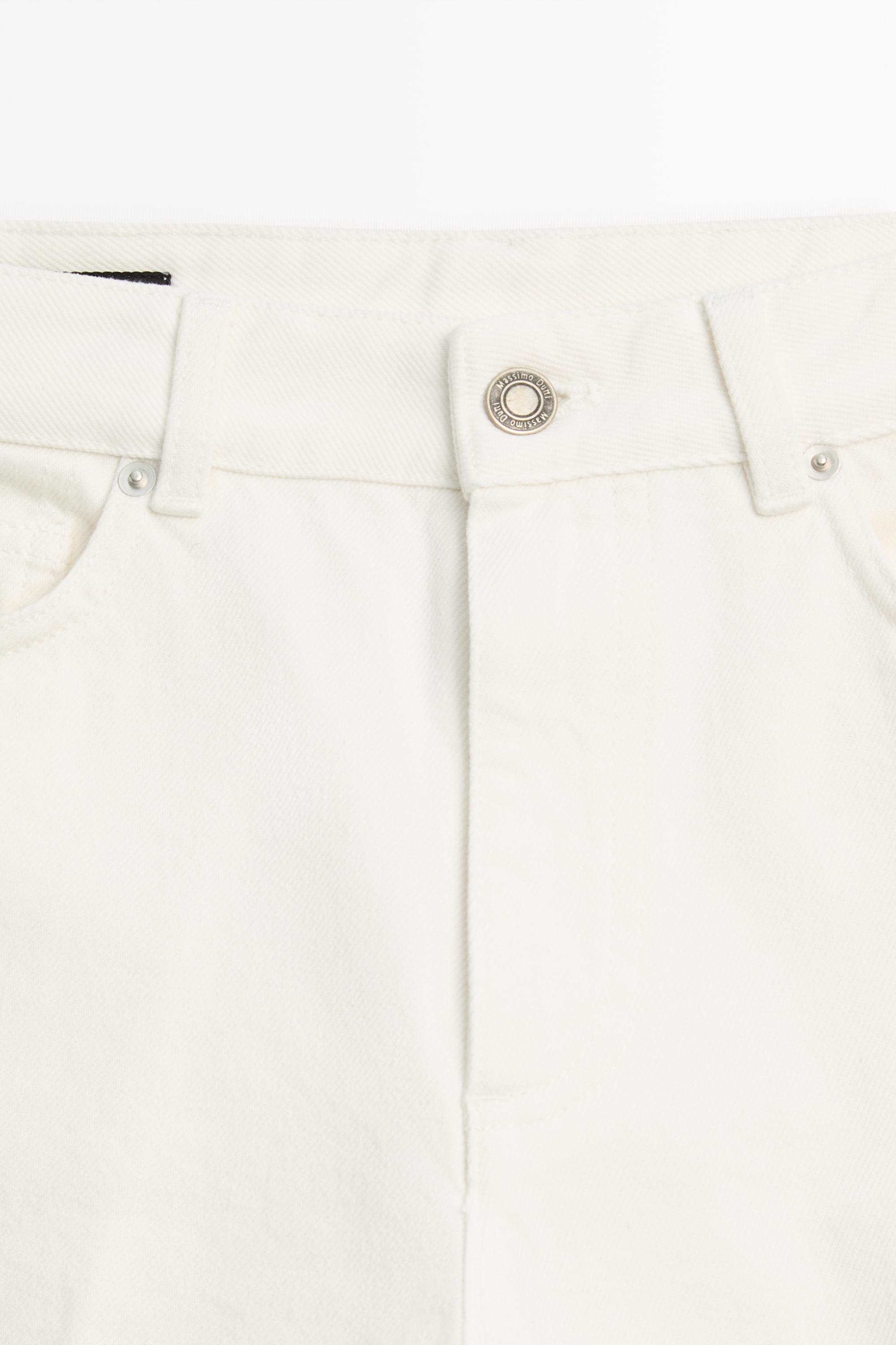Mid-waist cropped flare fit jeans — Off white