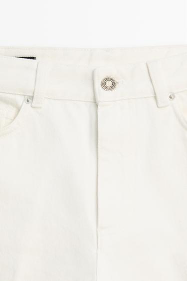 Mid-waist cropped flare fit jeans — Off white 9