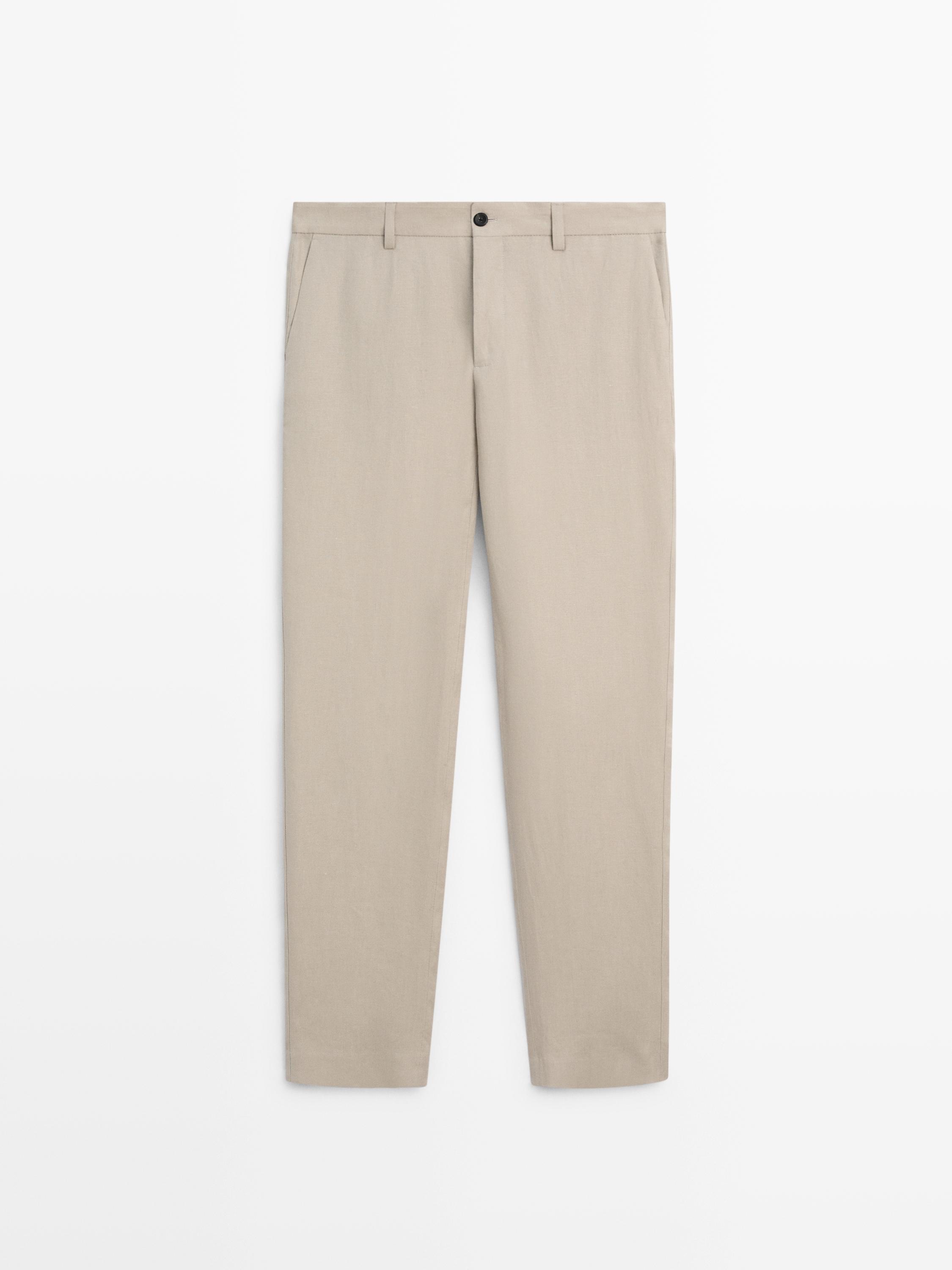 Linen suit trousers