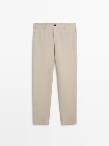 Linen suit pants — BEIGE 2