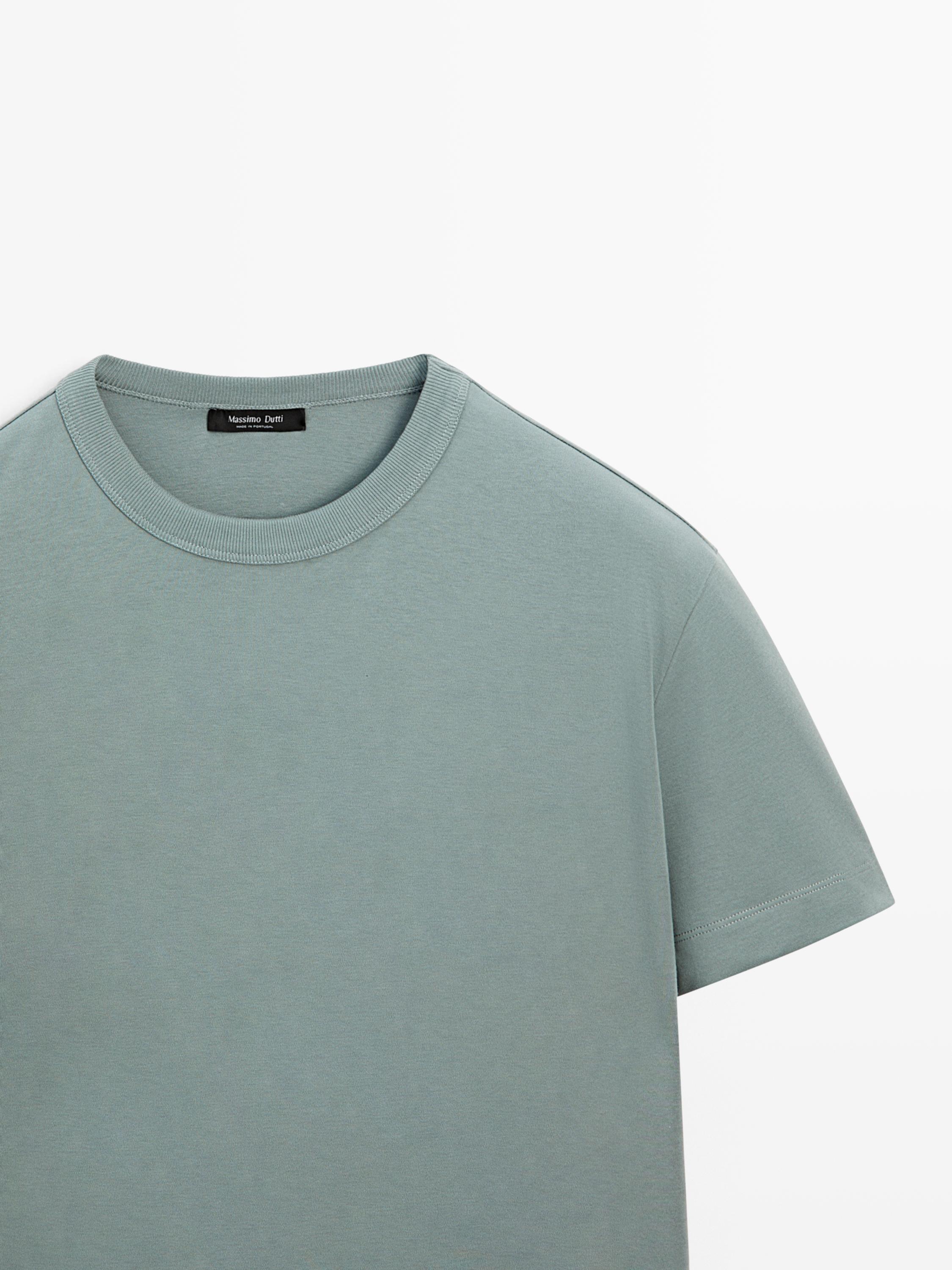 100% cotton short-sleeve T-shirt — BLUISH GREY