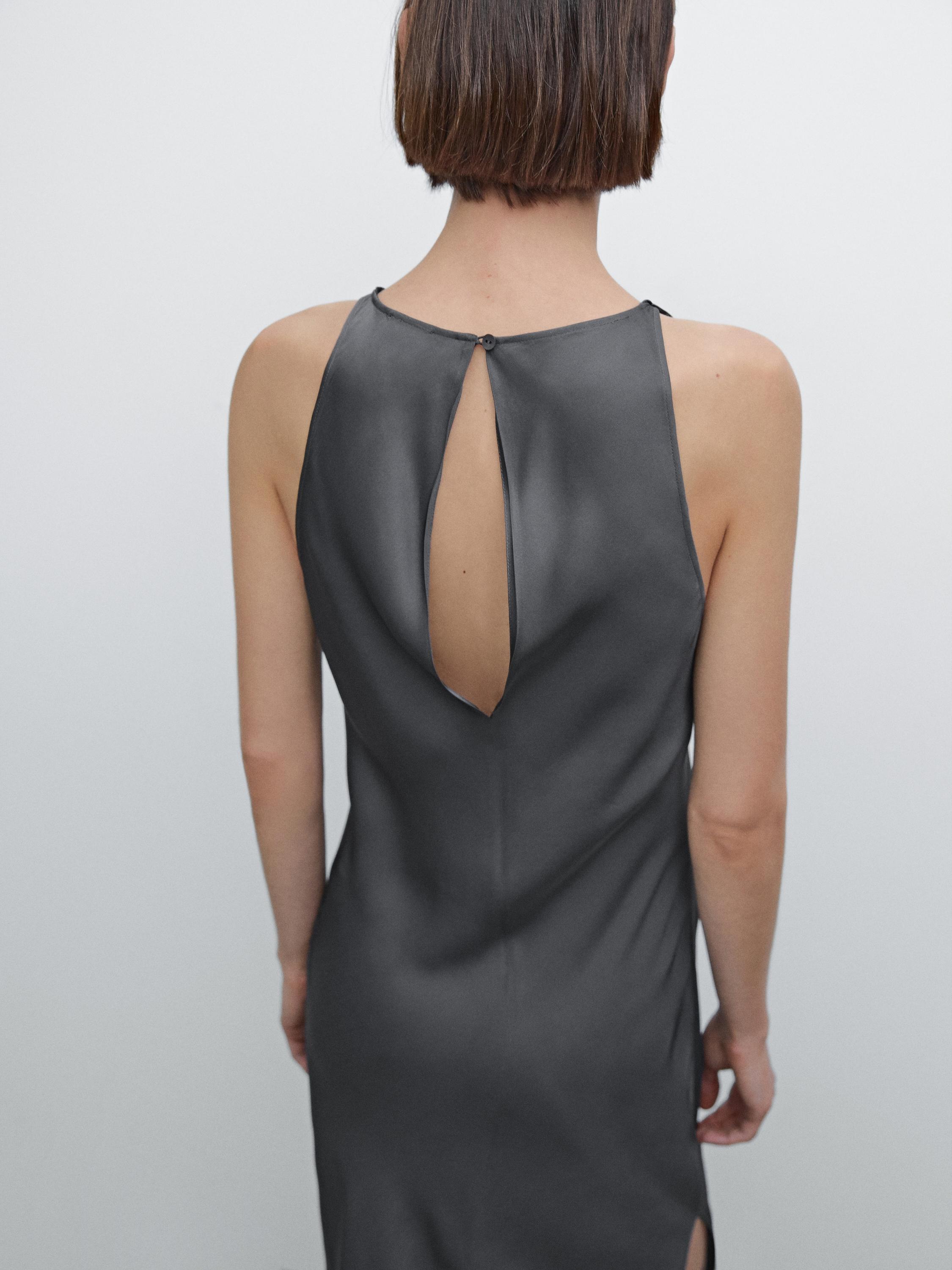 Halter midi dress with floral detail - Studio
