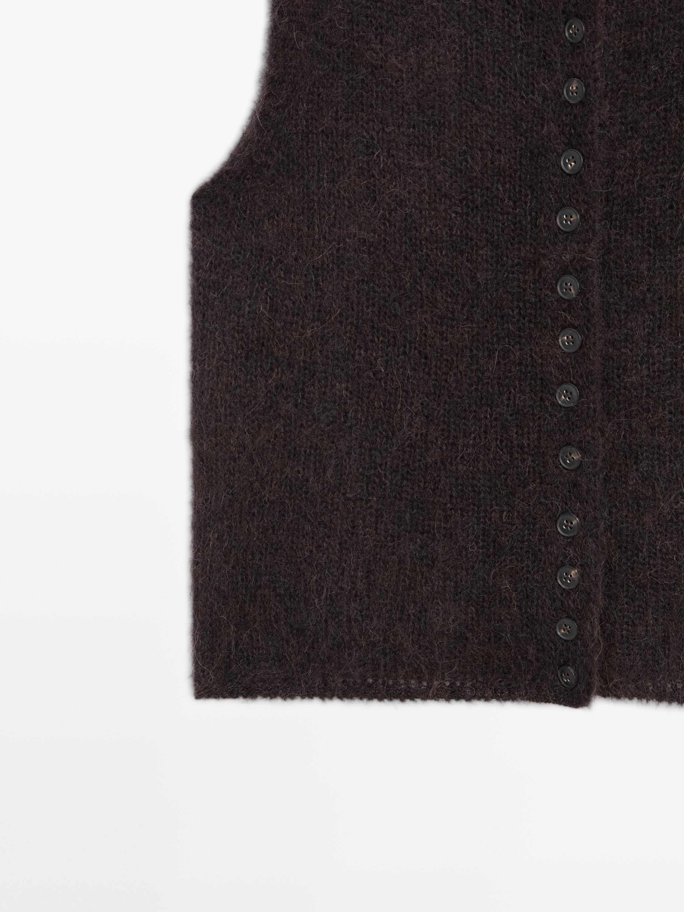 Alpaca blend knit vest