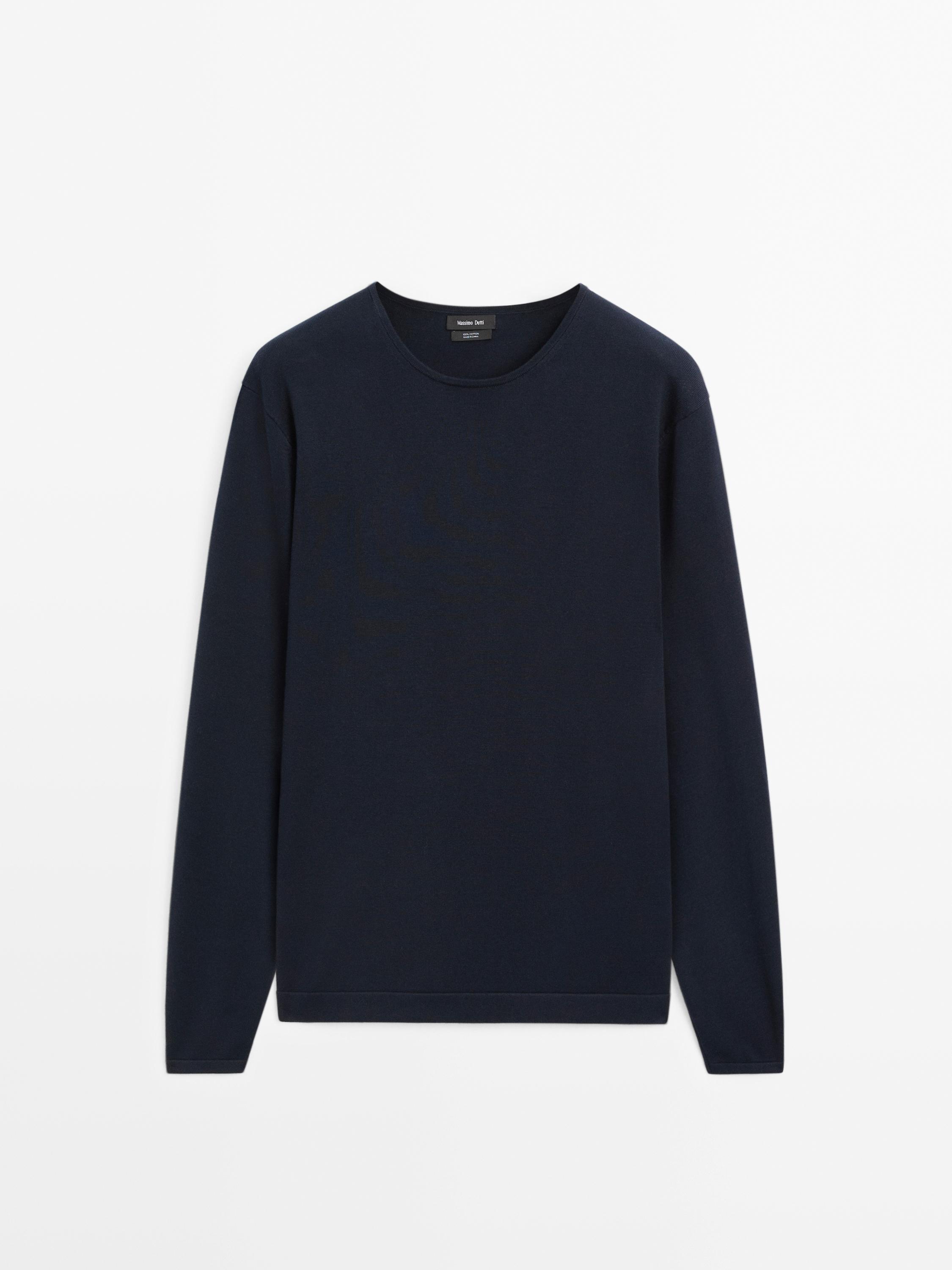 Fine knitted jumper 100% cotton
