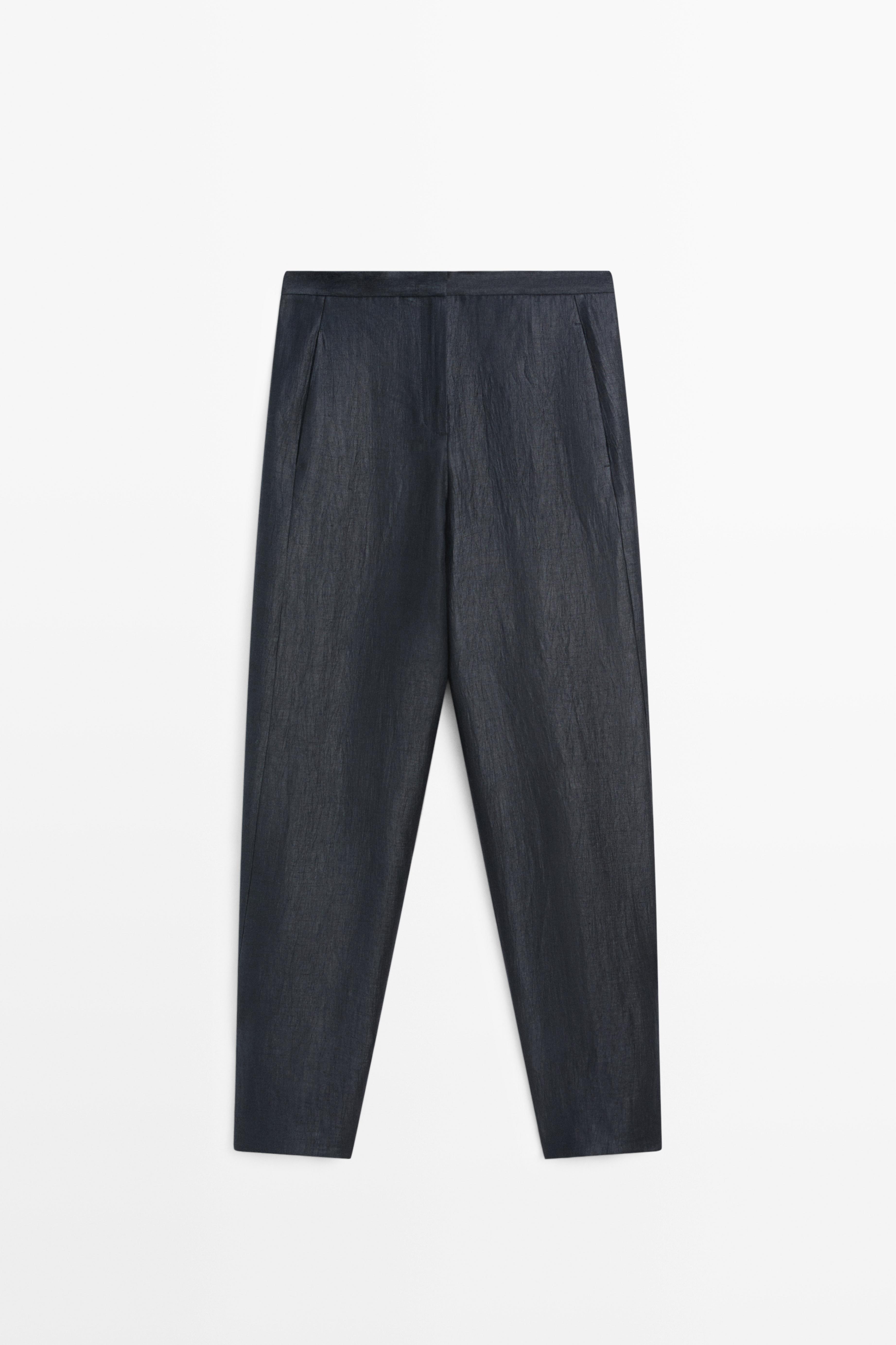 Trousers with gathered hems — Dark Blue