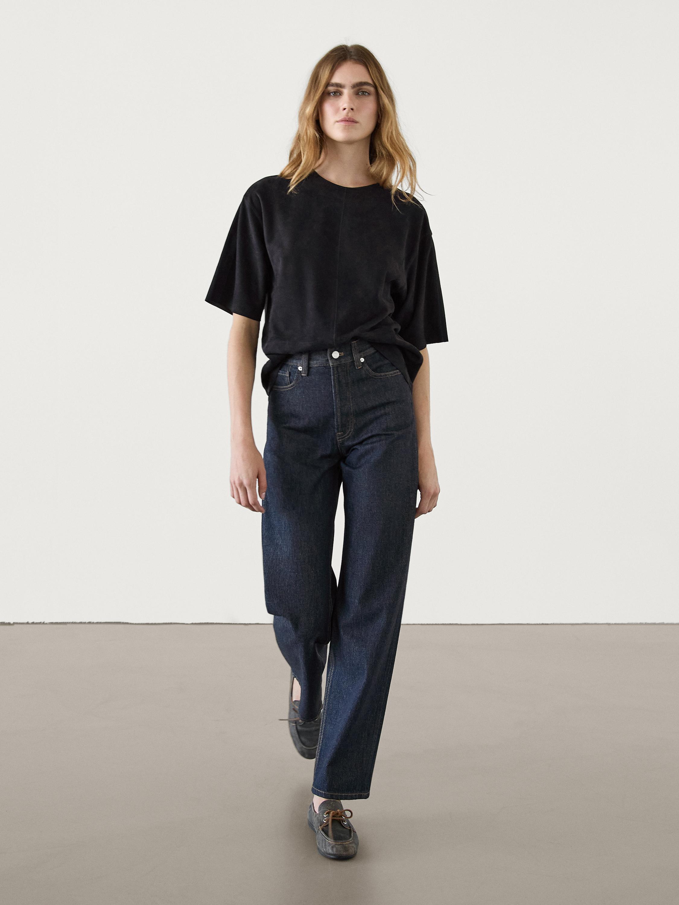 Women's High Waisted Jeans - Massimo Dutti