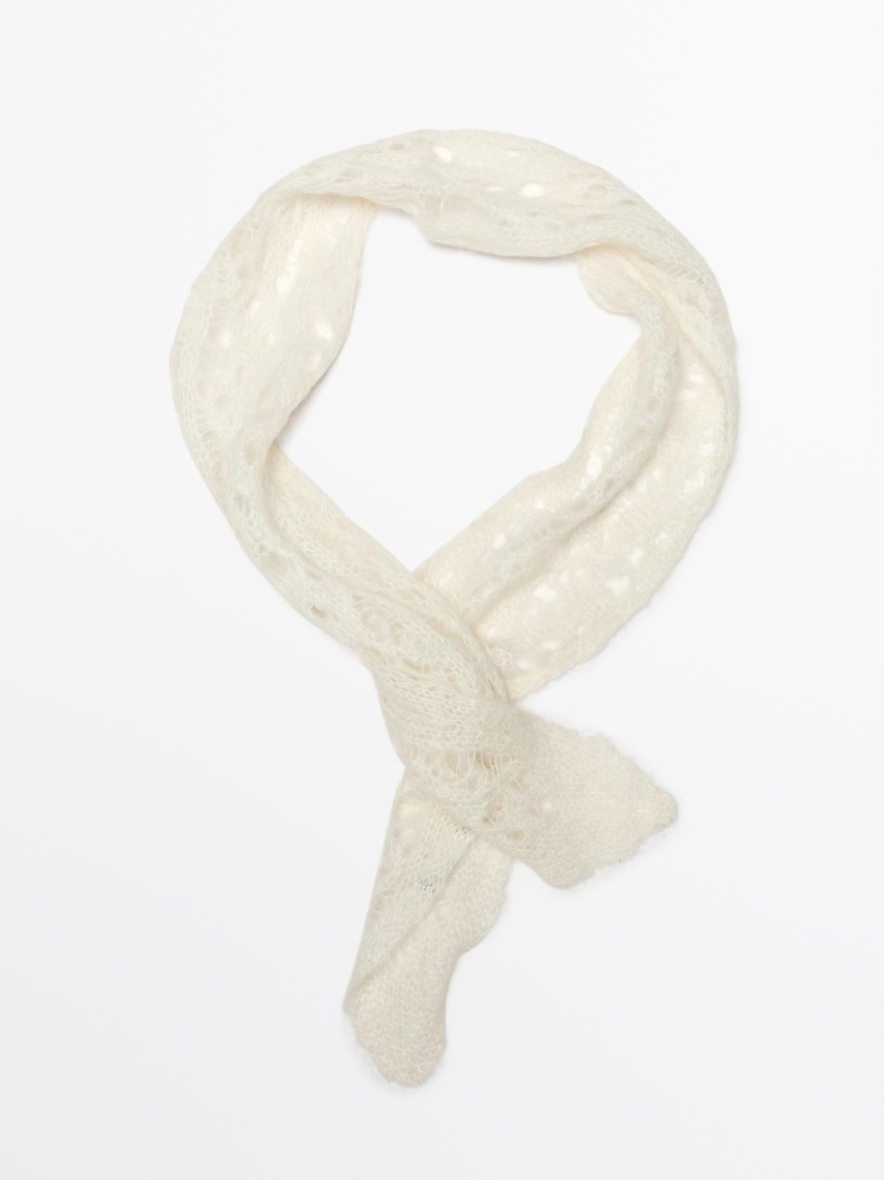 Massimo Dutti - Dame - Slips I Grovstrik Af Alpakablanding - Råhvid - 01