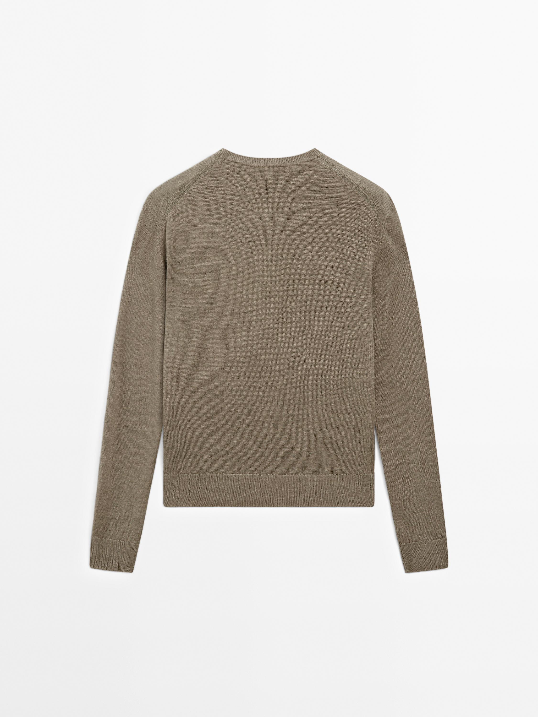 100% linen fine knit sweater