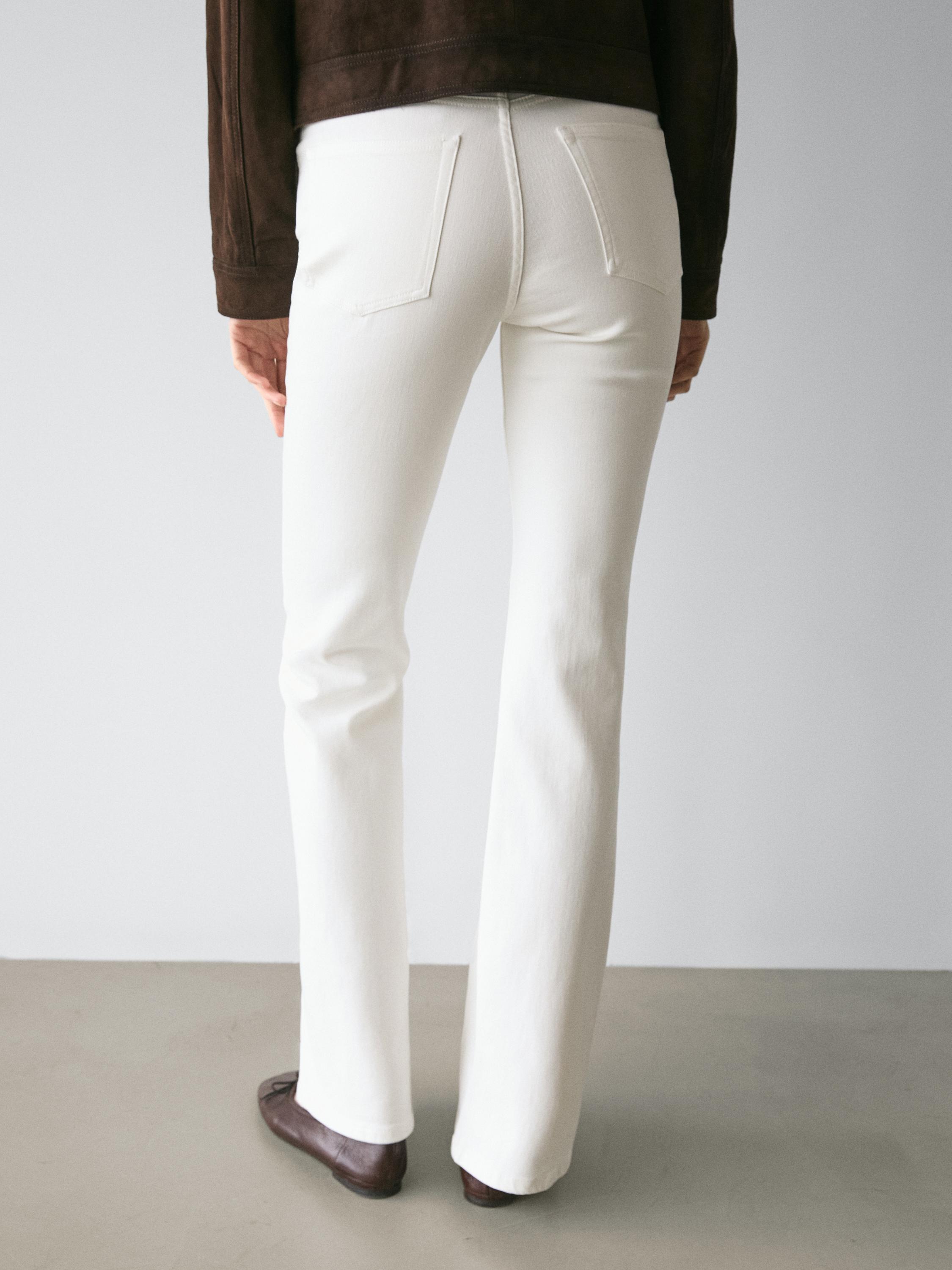 Skinny flare fit jeans — Off white