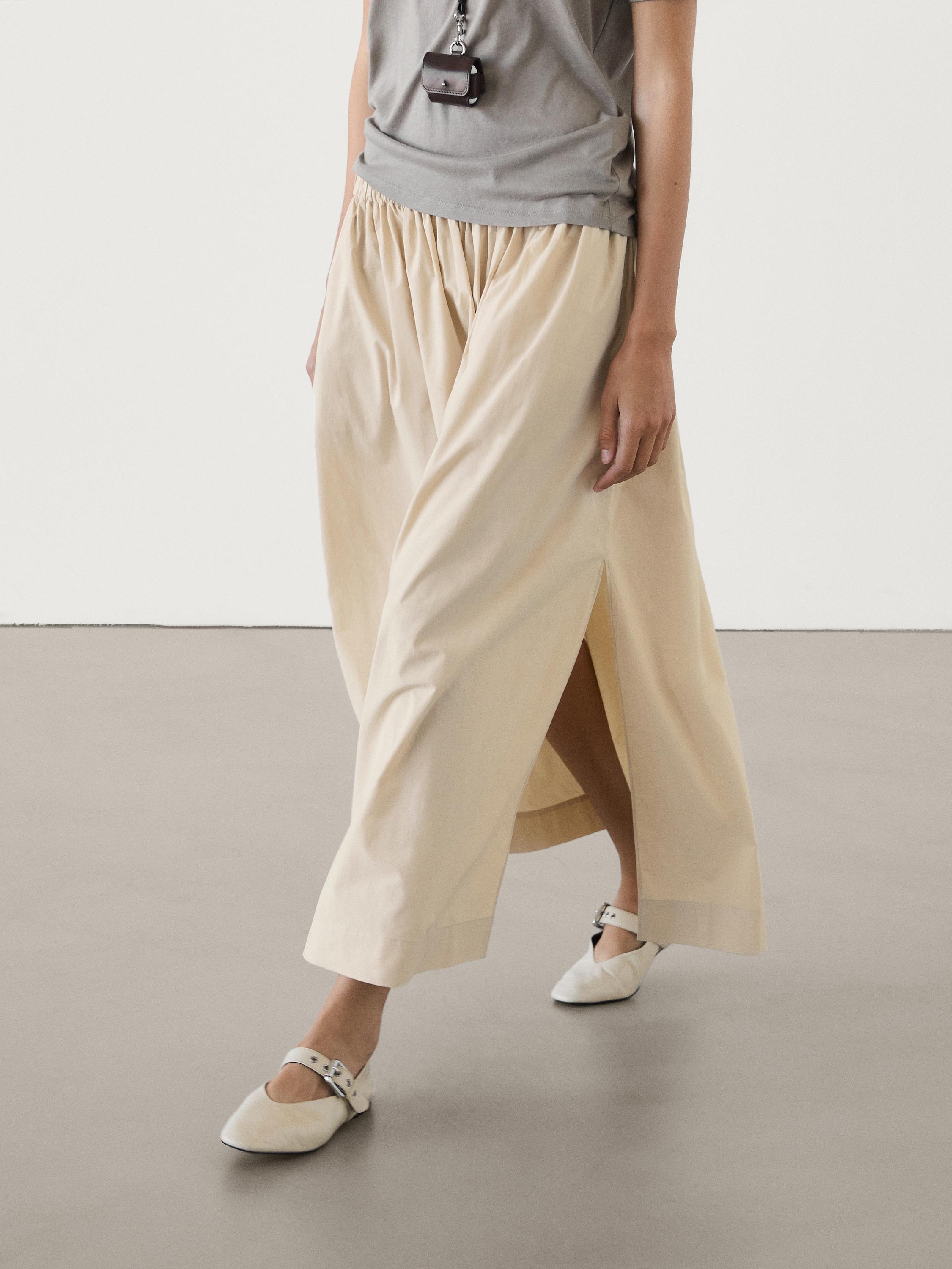 Jupe longue maxi ample en coton