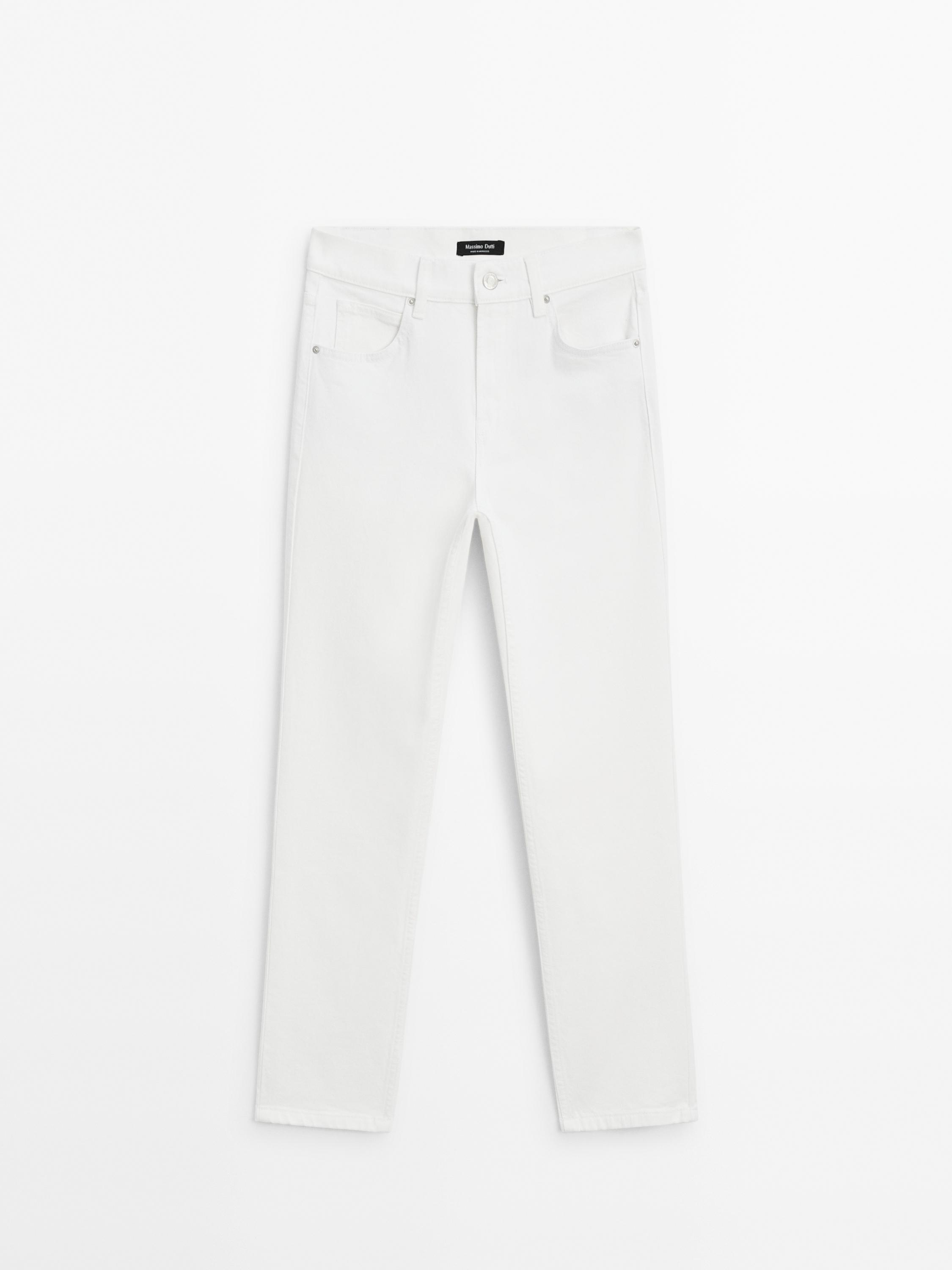 Jean slim cropped mid-rise