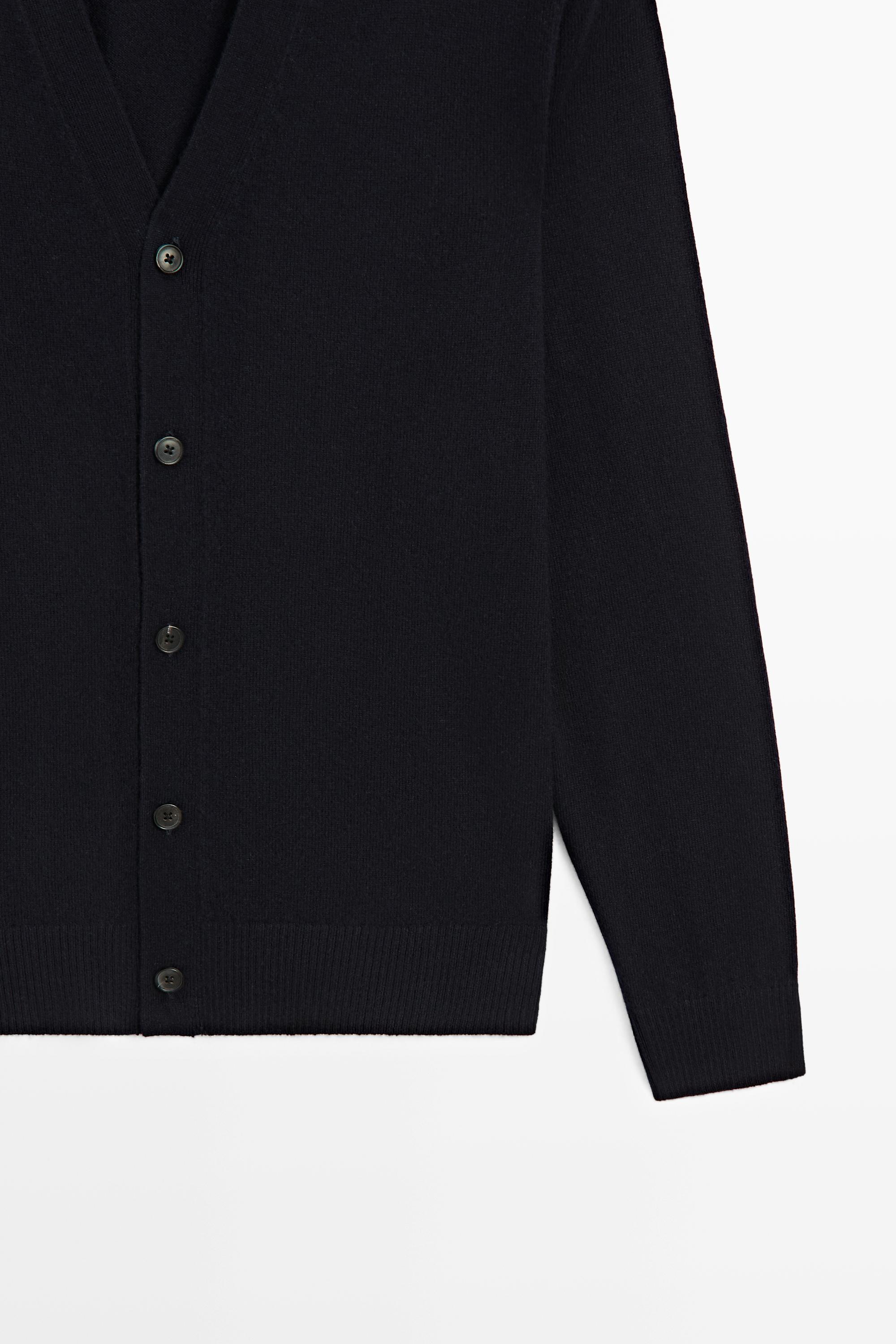 Massimo Dutti %100 kaşmir düğmeli triko hırka görsel 4