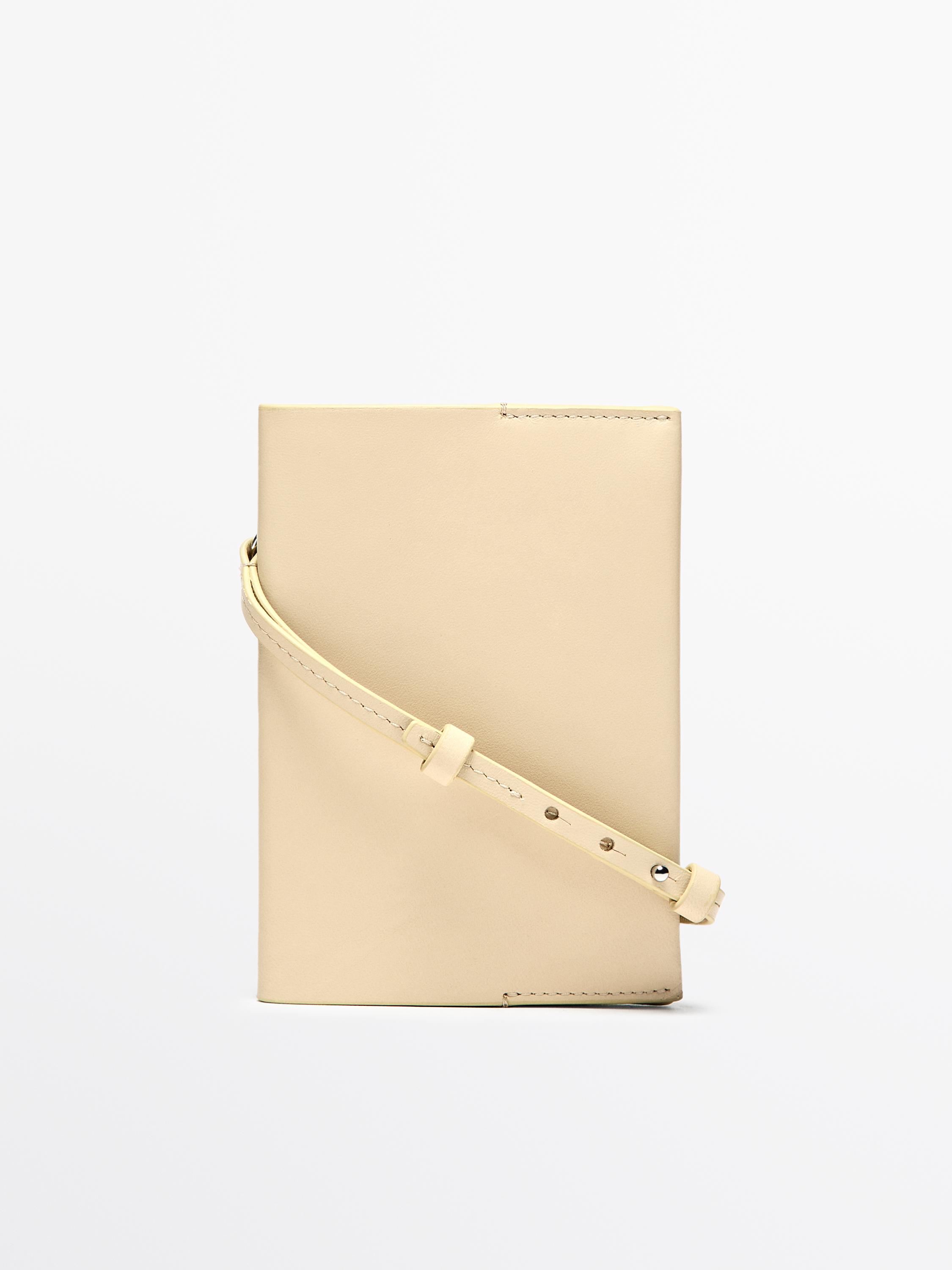Nappa leather passport holder — Vanilla
