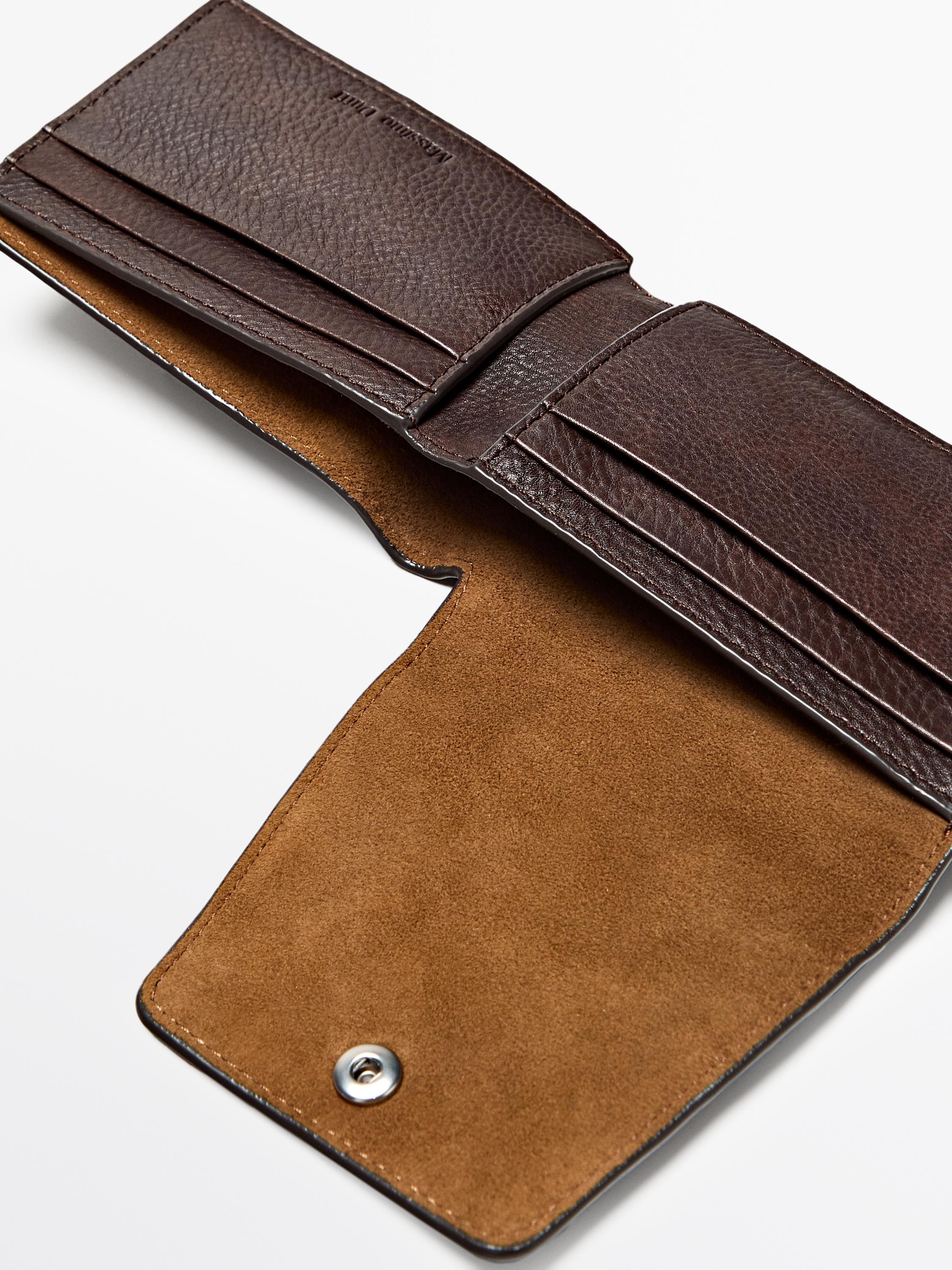 Nappa leather wallet — BROWN