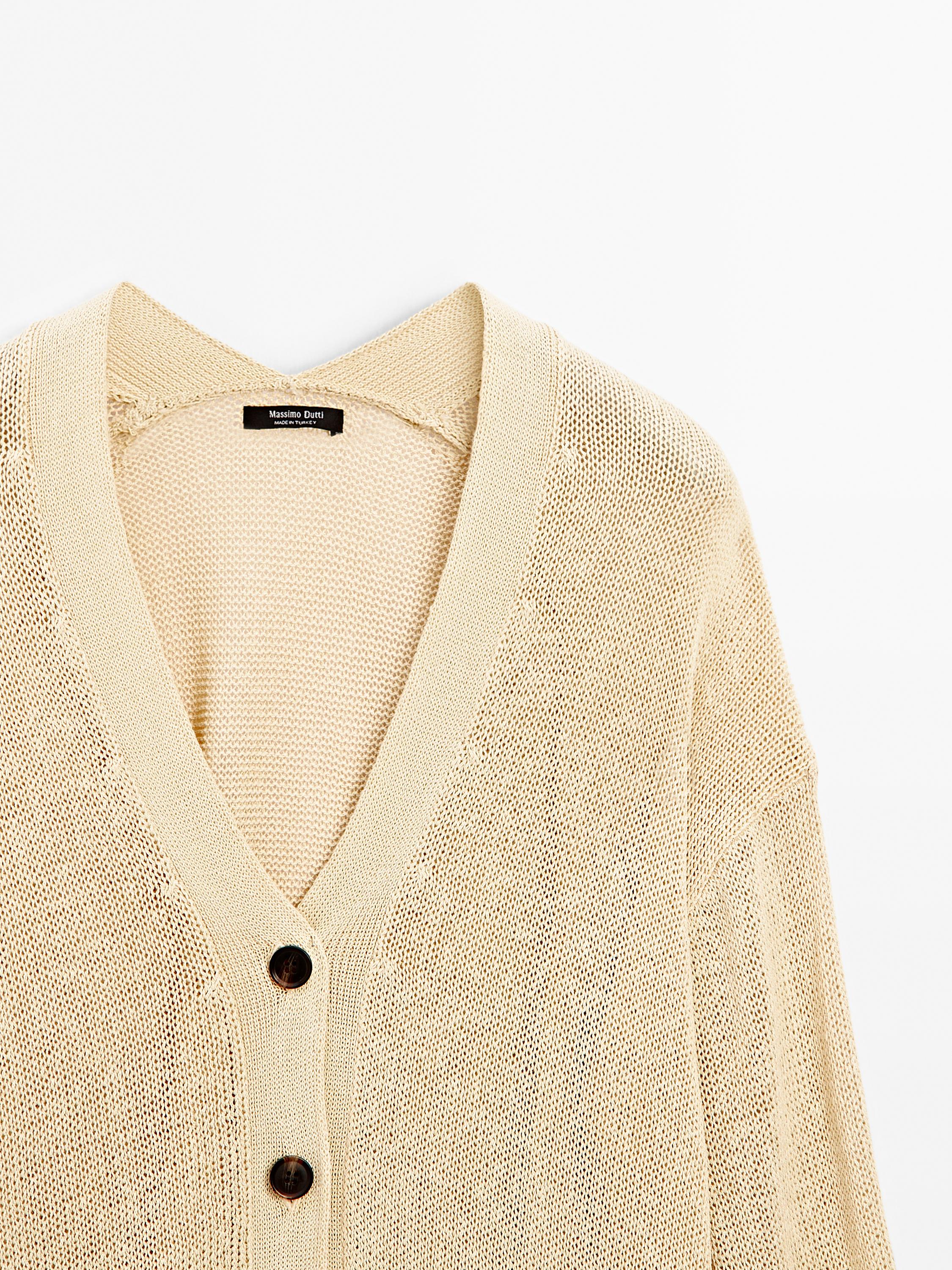 Oversize fine knit cardigan