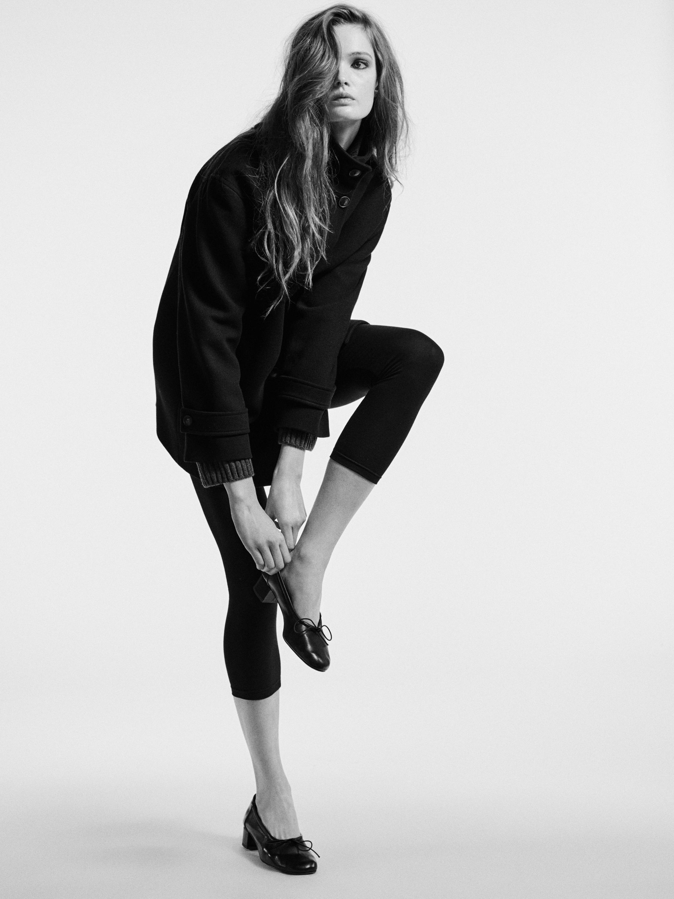 High-heel ballerinas — BLACK