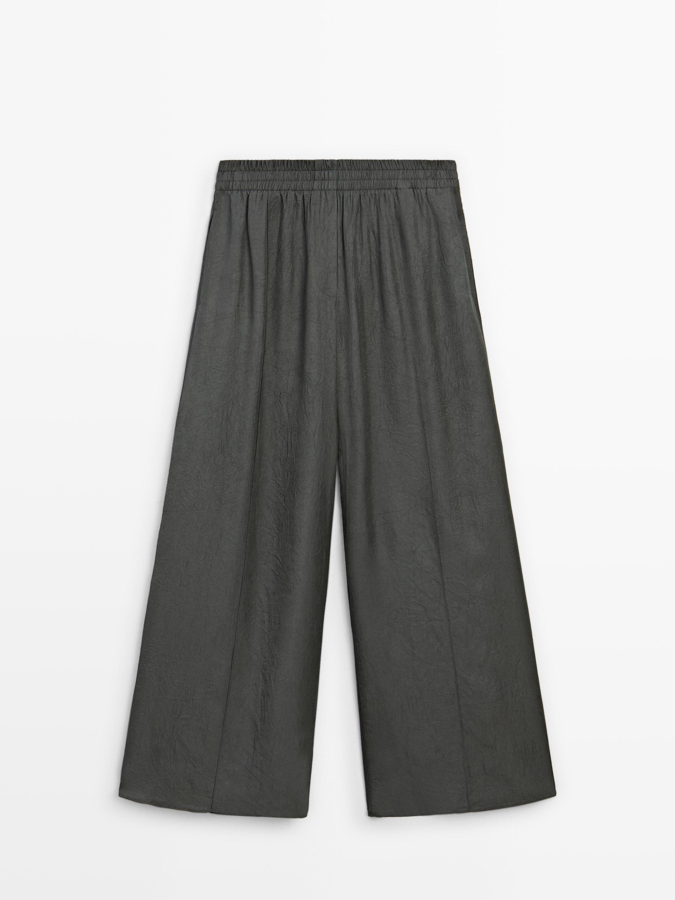 Pantalon fluide effet froissé