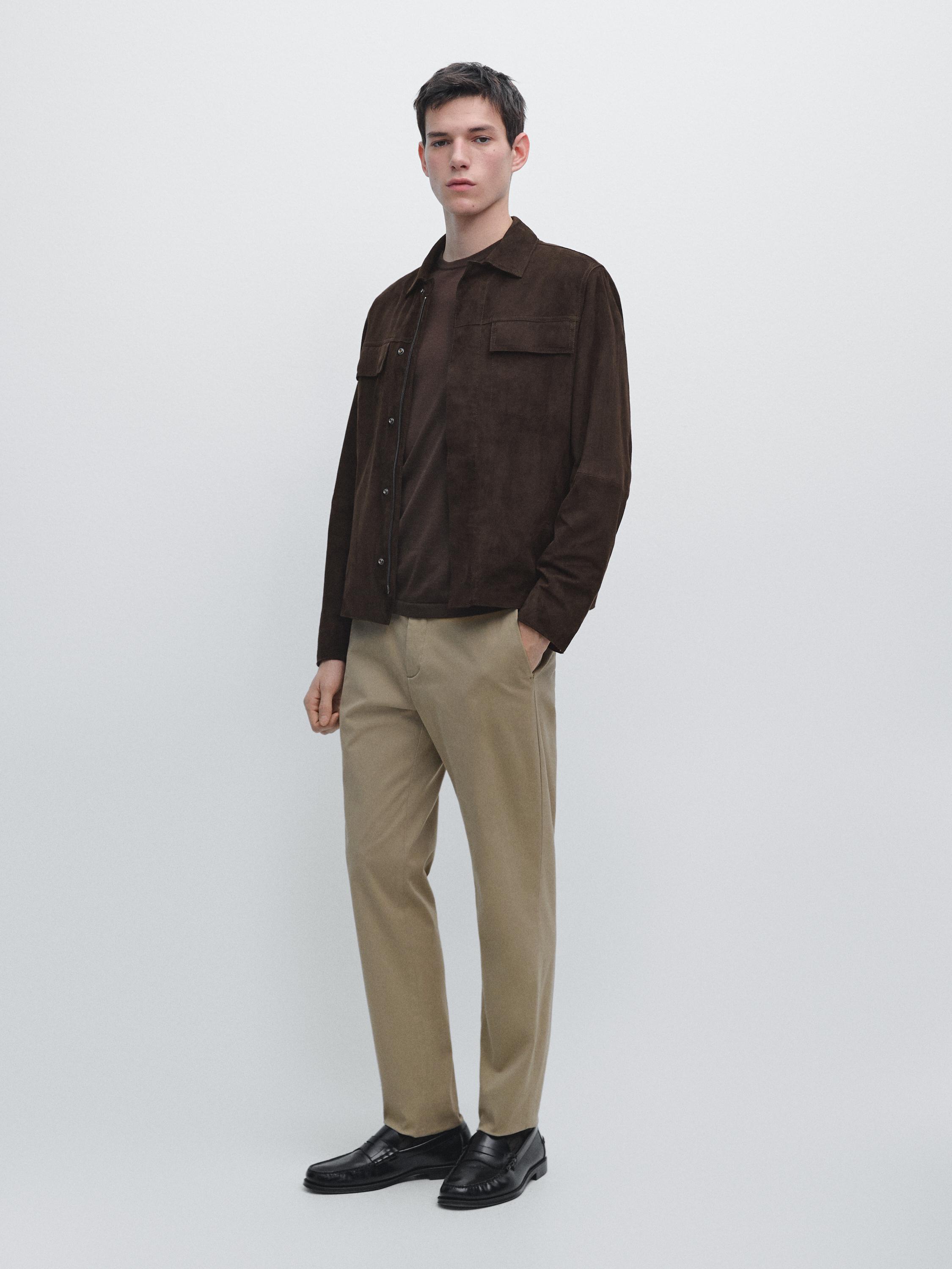 Pantalón slim fit algodón