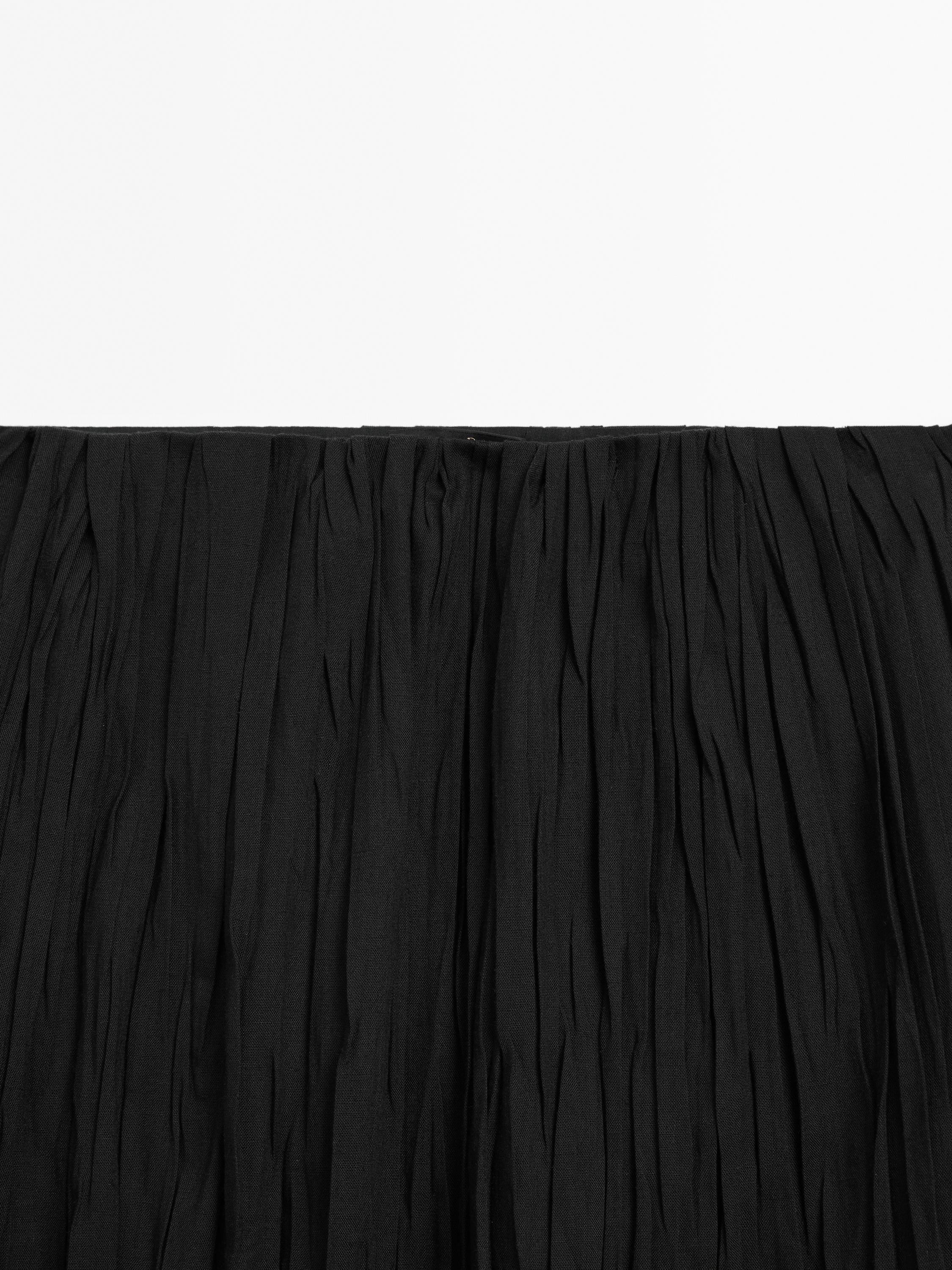 Pleated midi skirt