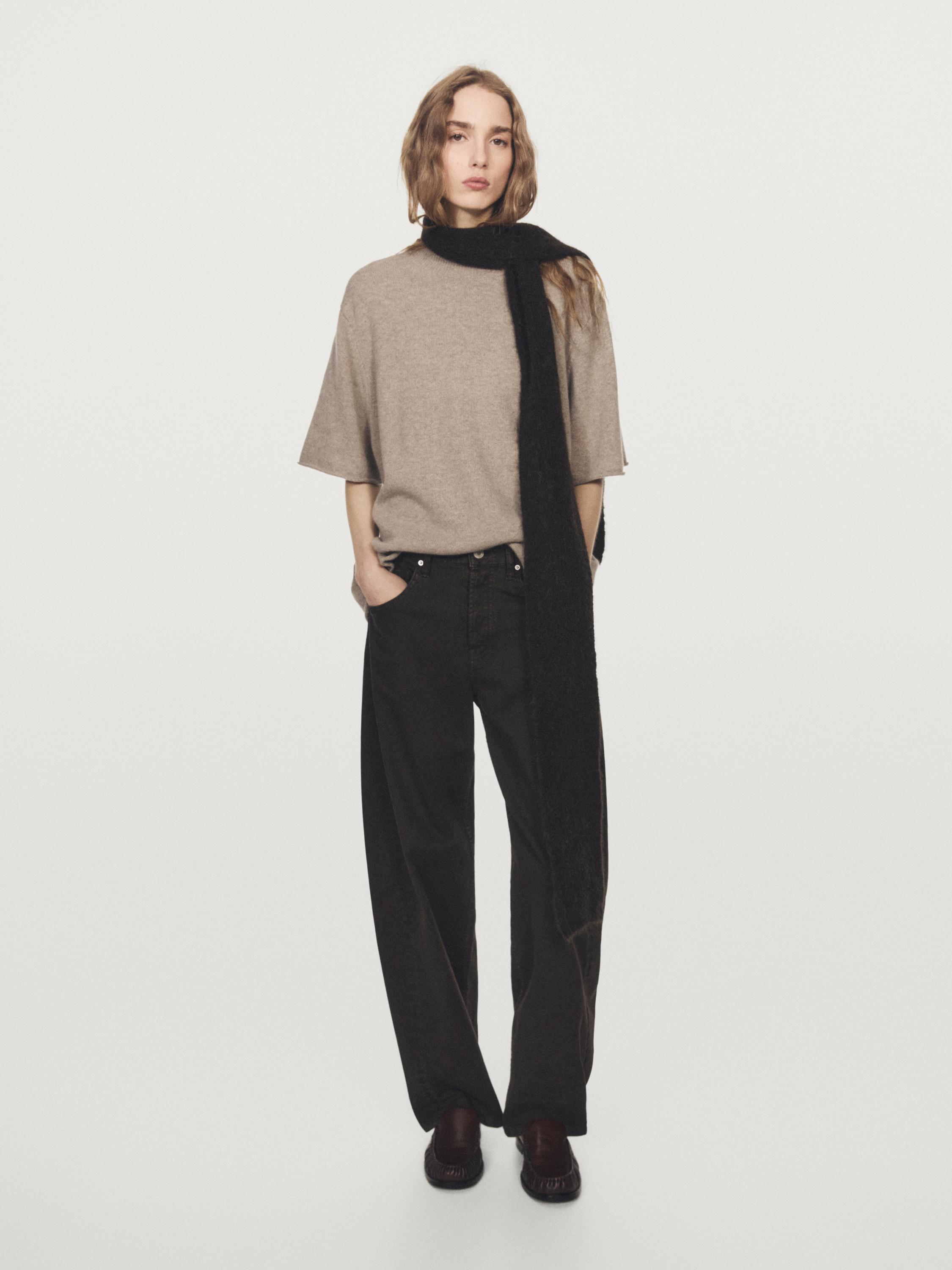 Zeagoo Trui dames elegante ronde hals gebreide trui herfst lange mouwen trui losse wintertrui casual tops, zwart, S Zeagoo Trui dames elegante ronde hals gebreide trui herfst lange mouwen trui losse wintertrui casual tops, zwart, S
