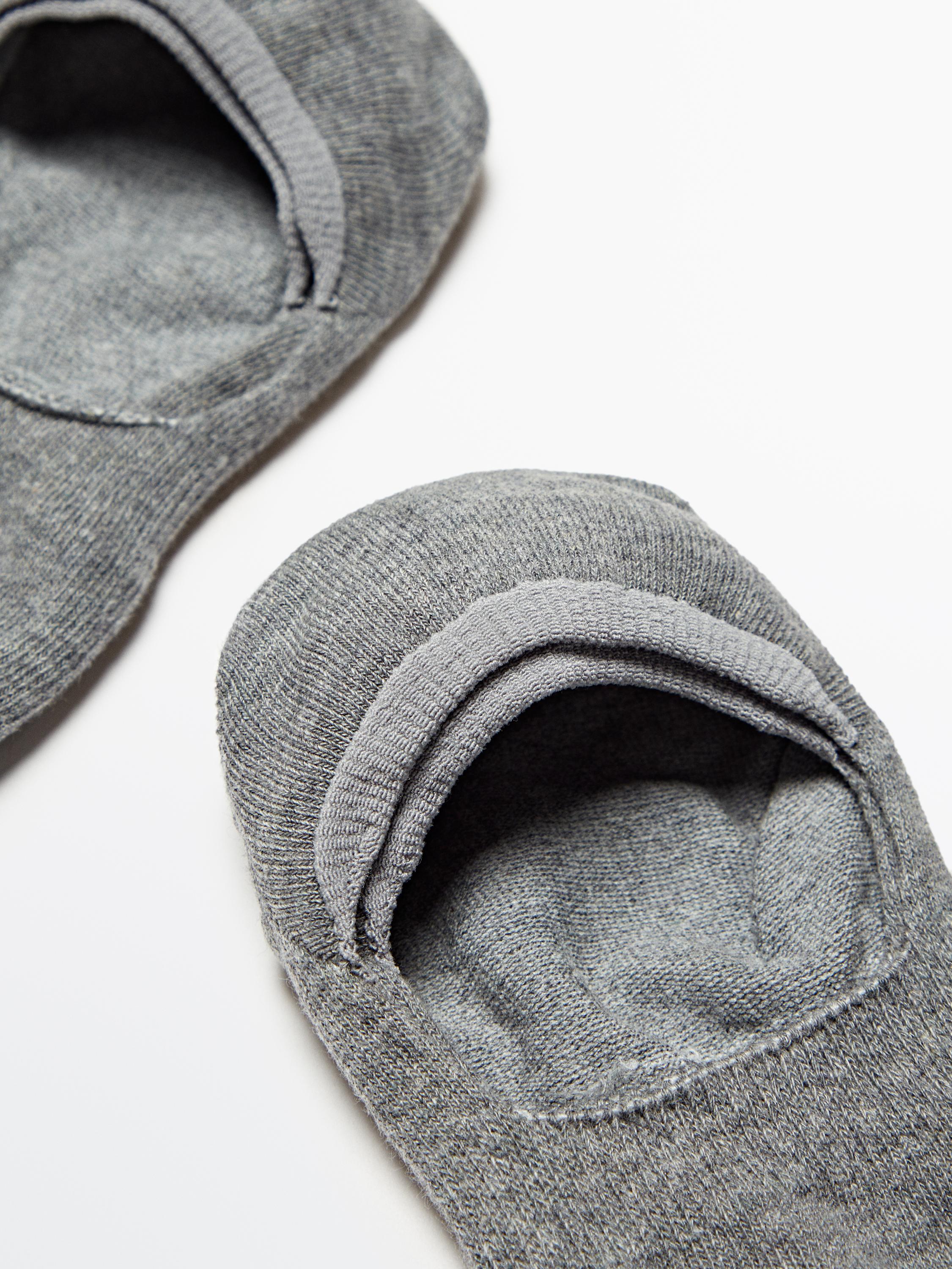 Pack of 3 pairs of no-show cotton blend socks