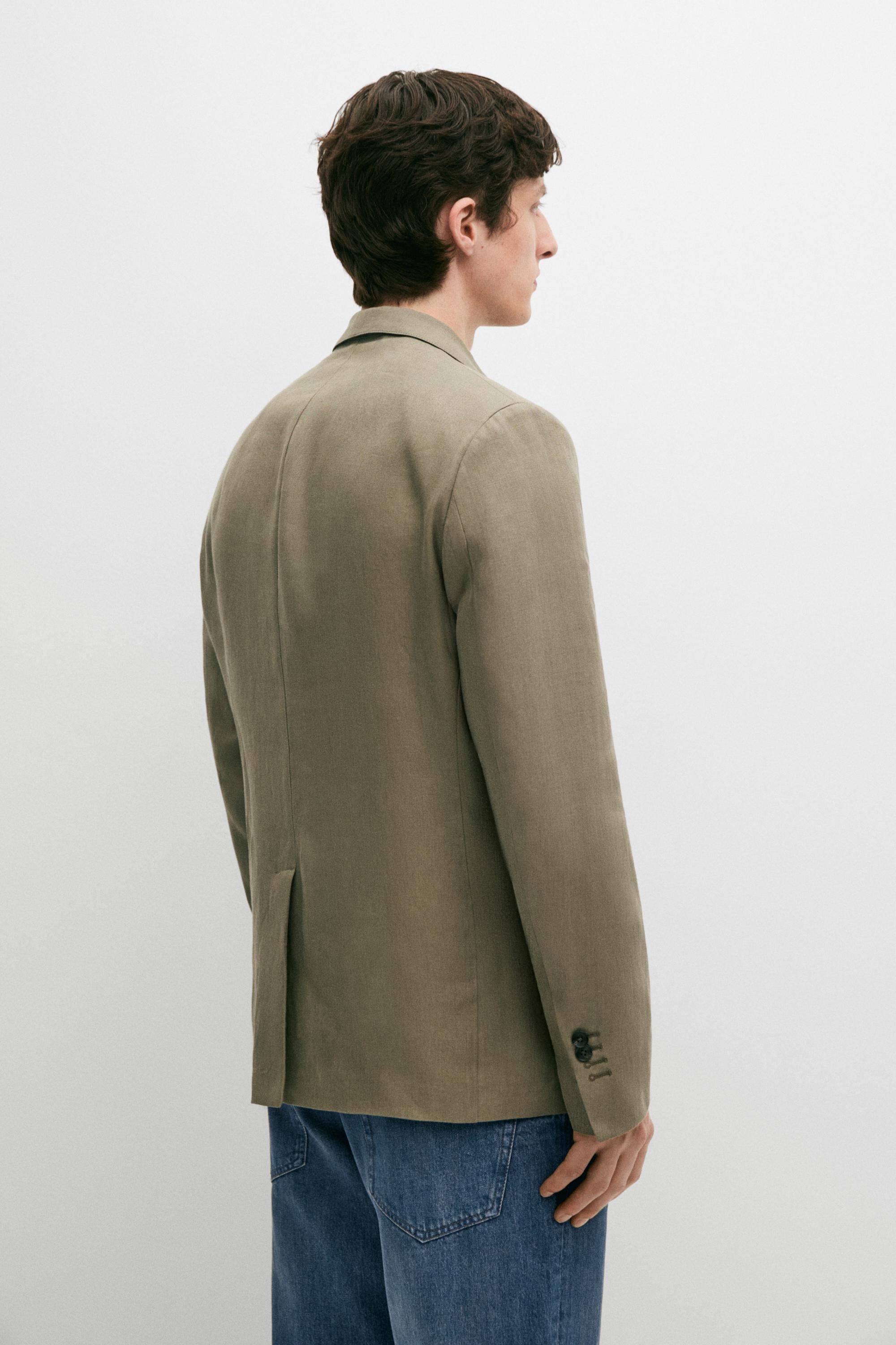 100% linen blazer — GREENISH