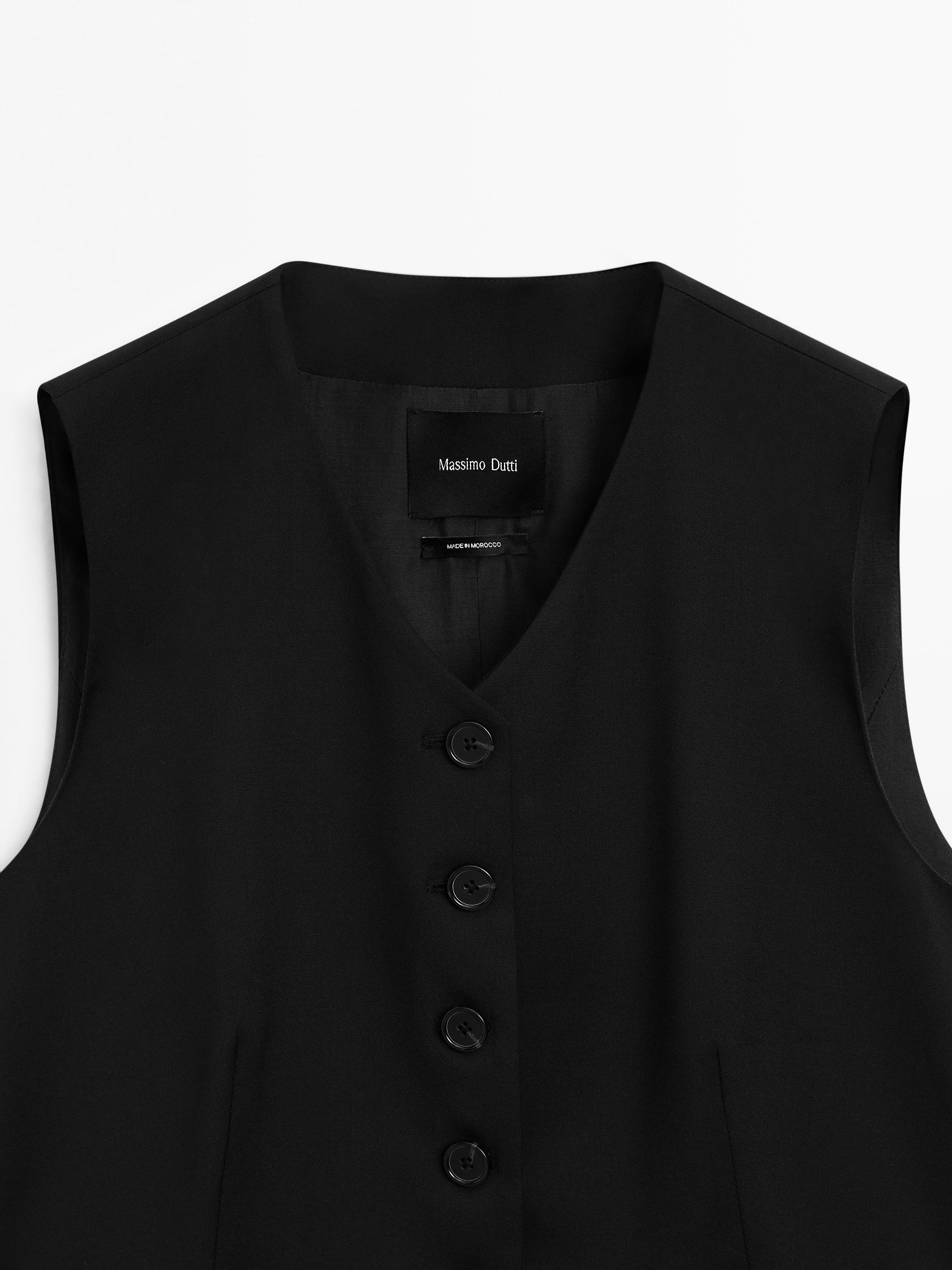 Cool wool suit waistcoat