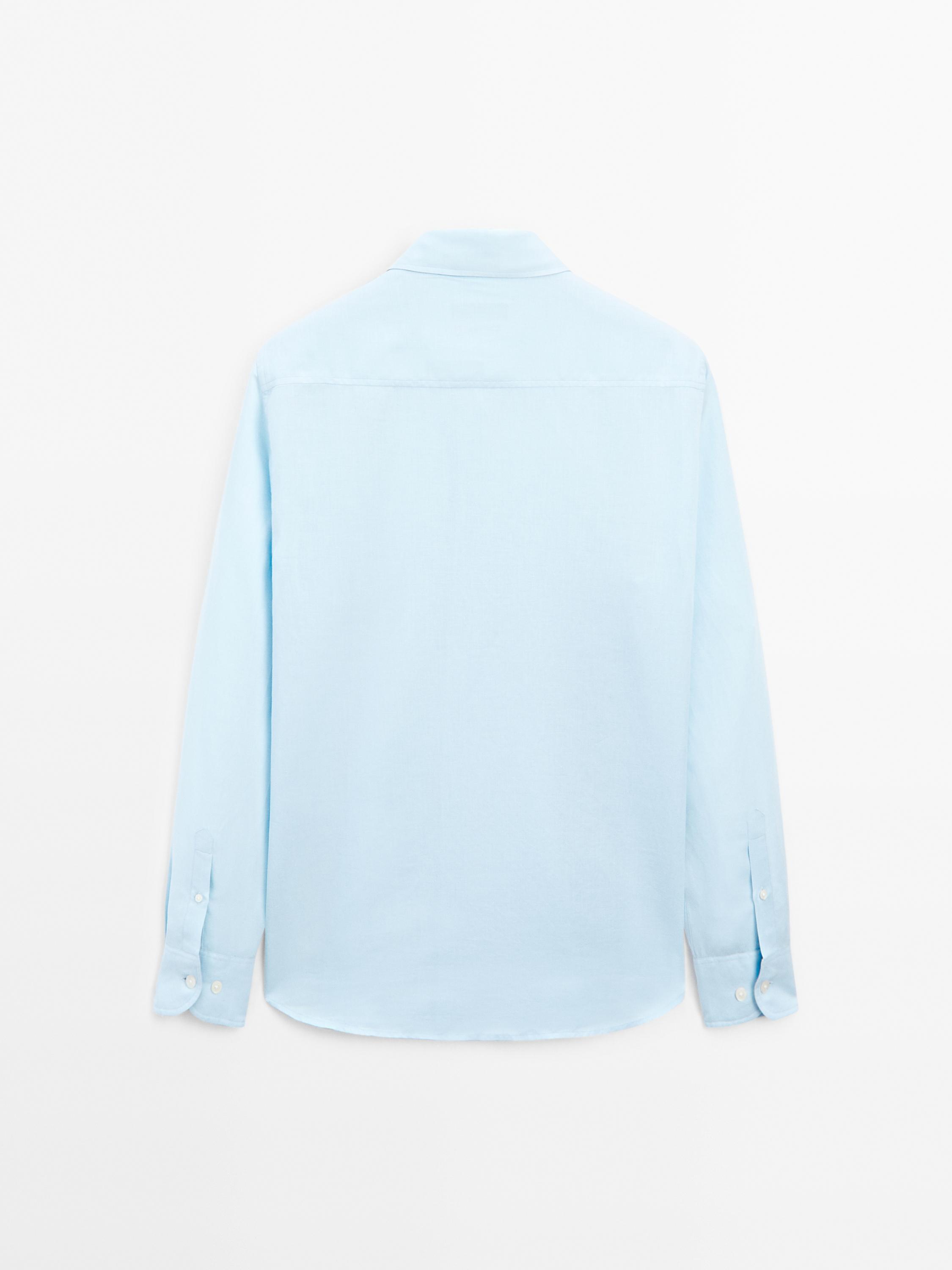 Camisa regular fit con algodón