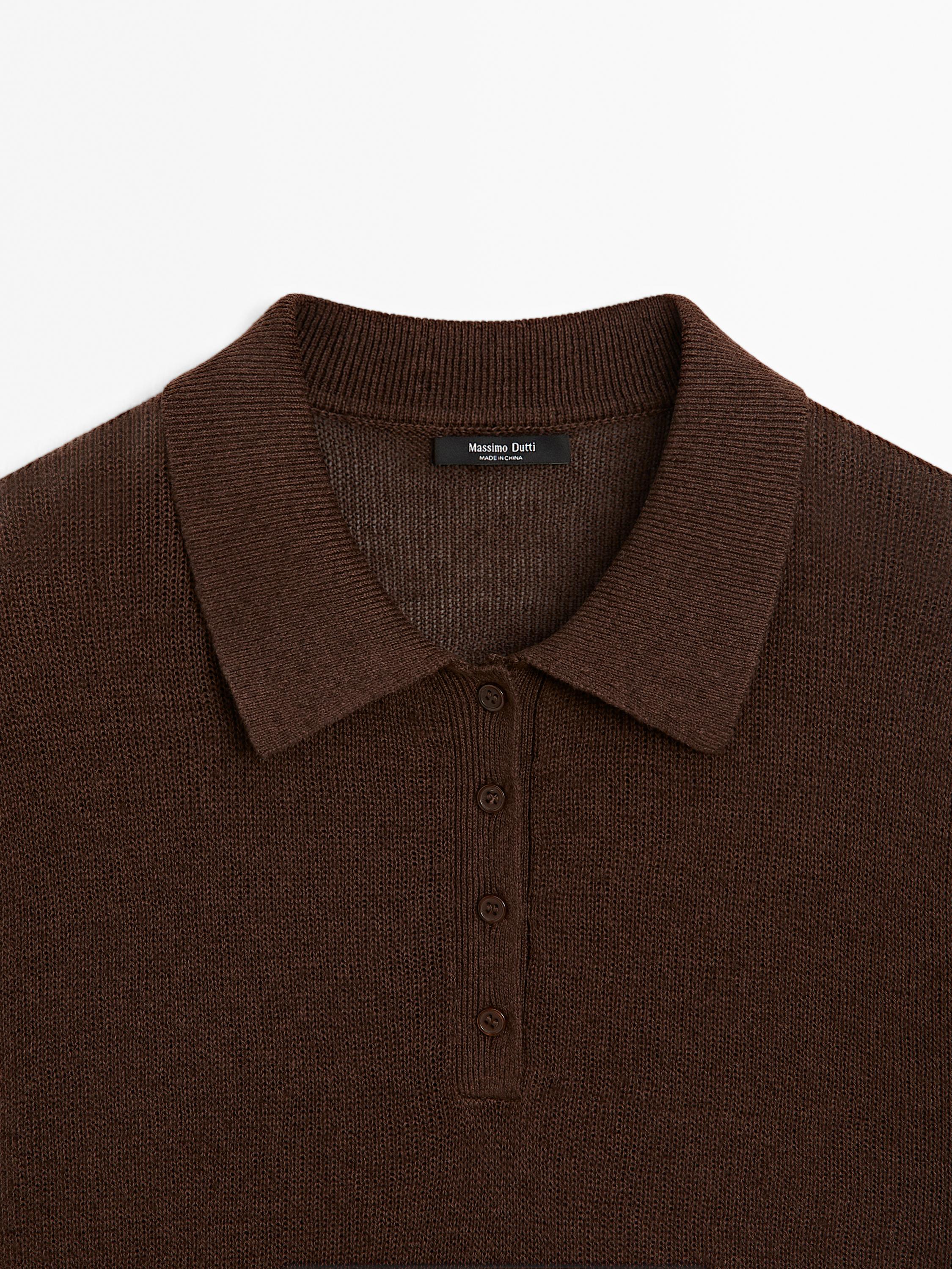 ★MASSIMO DUTTI★ リネンニットポロセーター ☆日本未入荷*Massimo Dutti*新作*ポロカラーリネンニット/EN☆