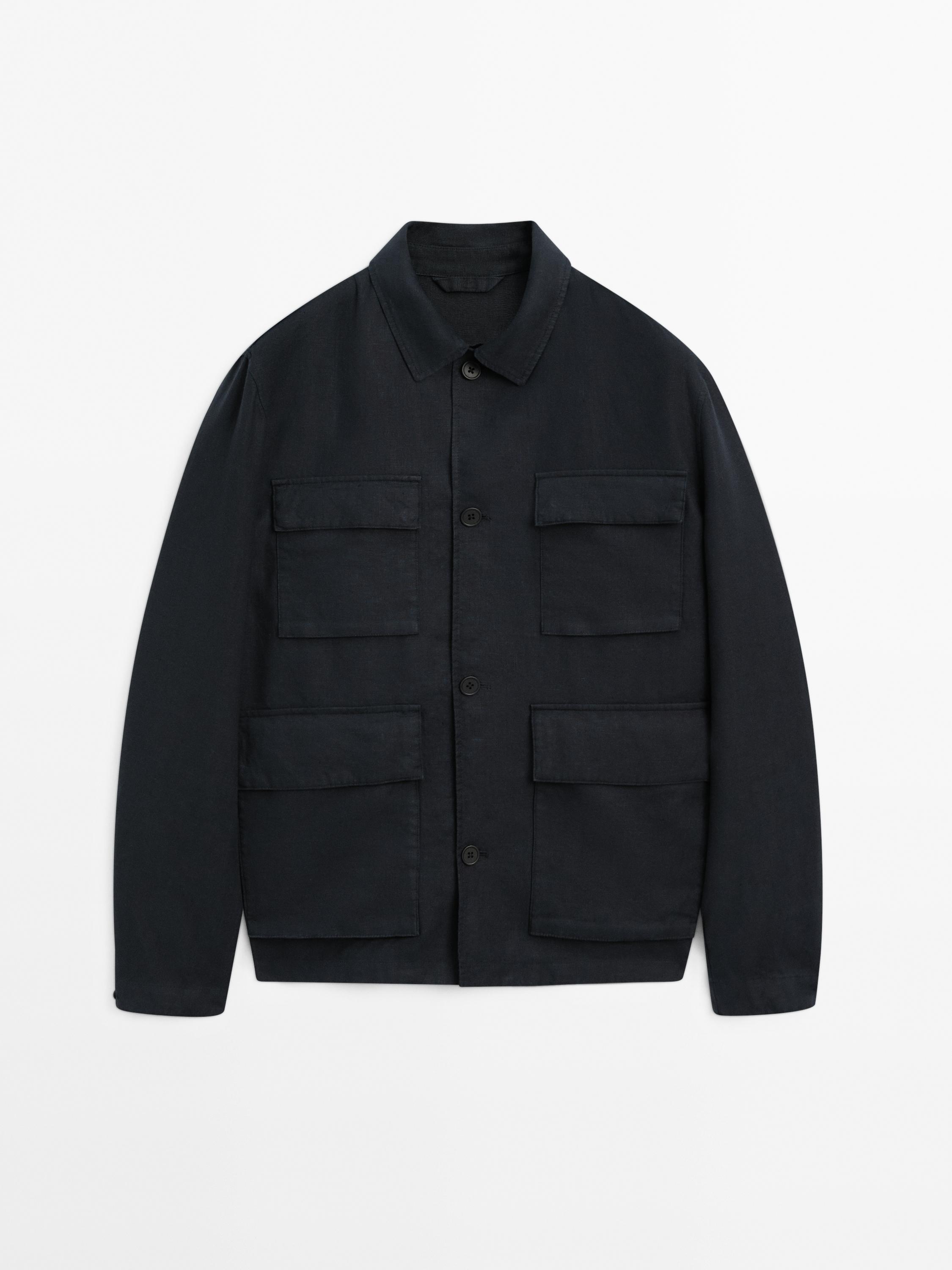 100% linen jacket with pockets
