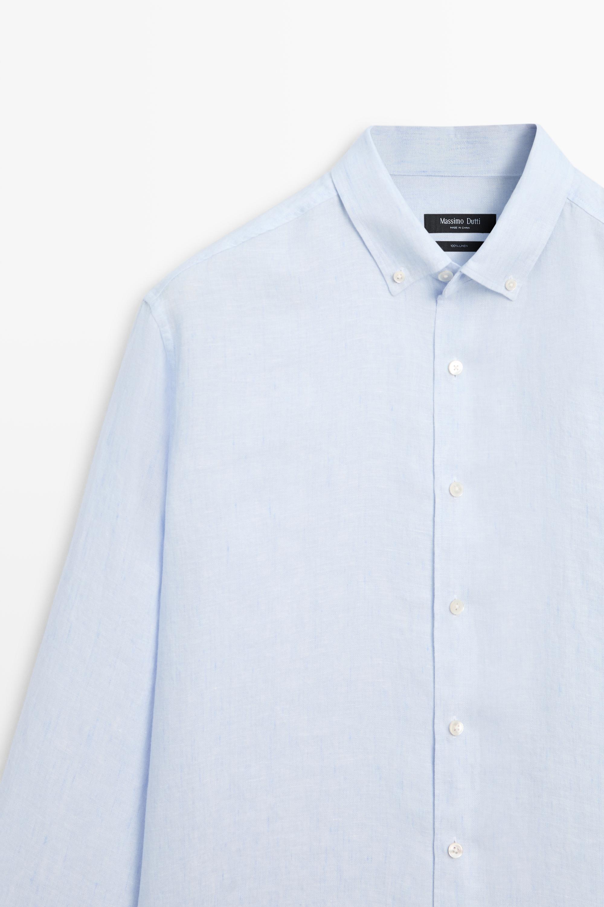 100% linen shirt — Sky blue