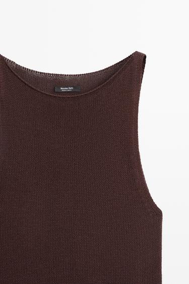 Fine-knit halter top — Chocolate 9